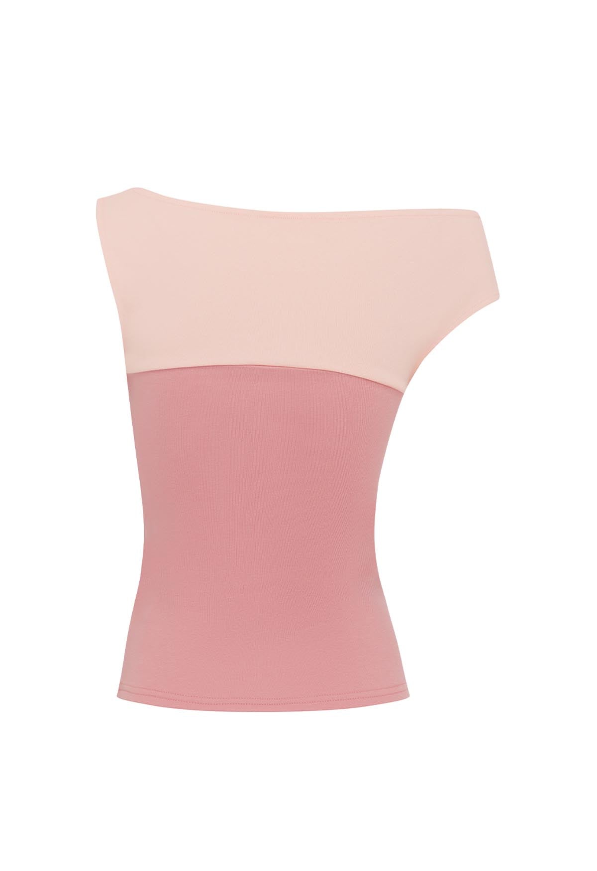 Asym Bardot Top Rosa