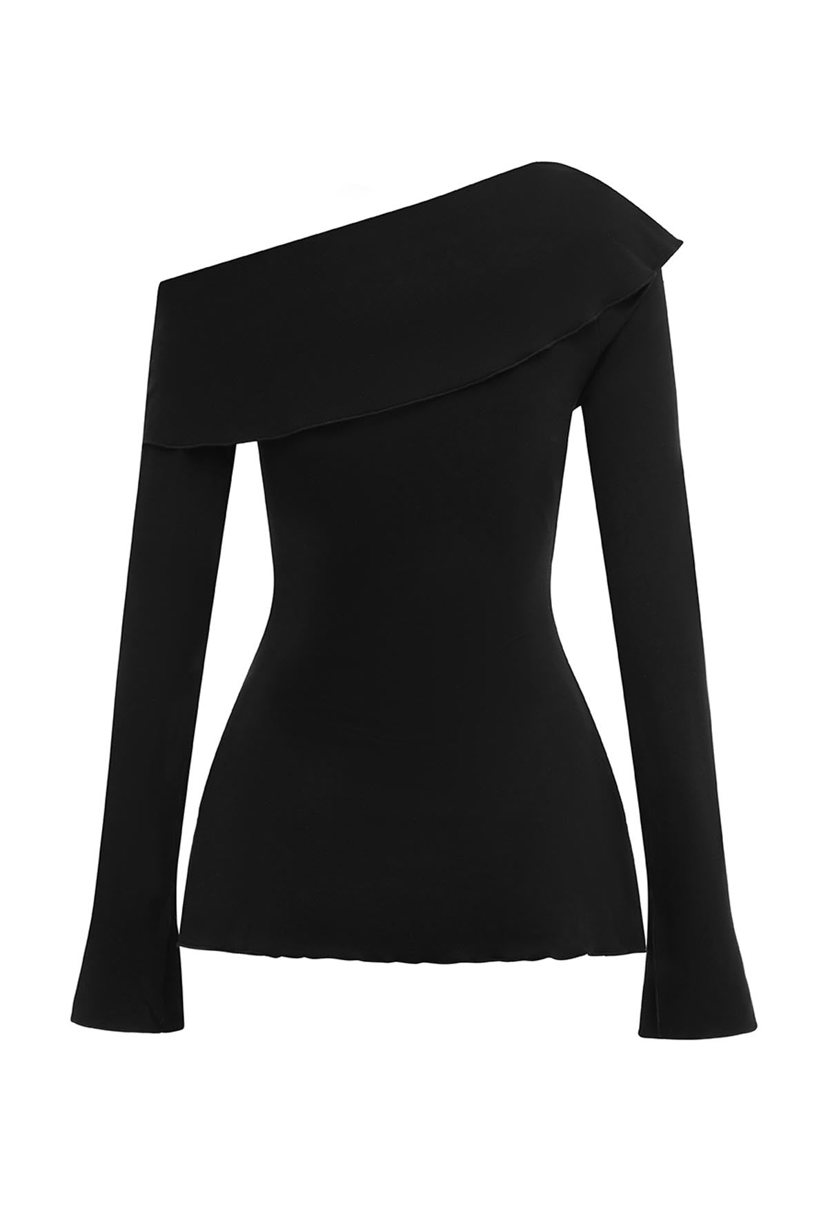 Bardot Long Sleeve Top Nera