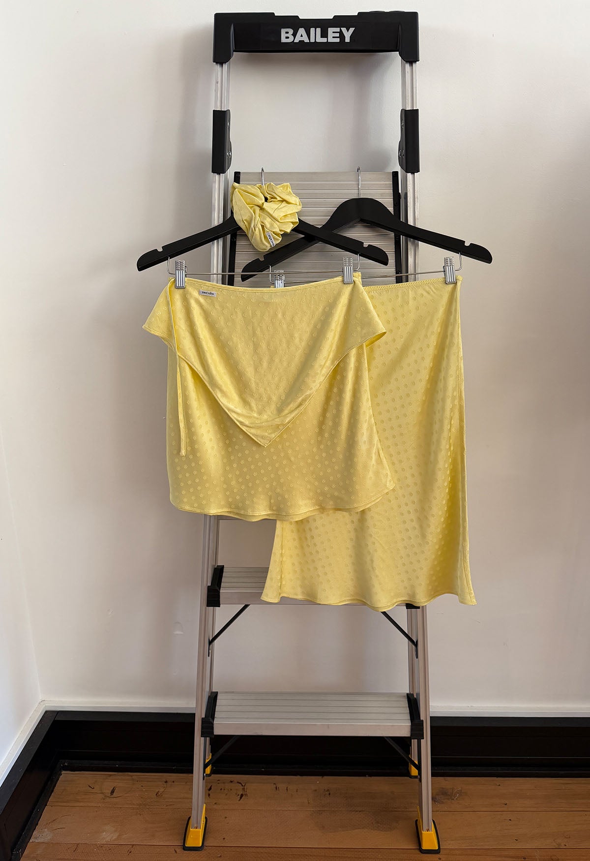 Bias Knee Skirt Jacquard Limone