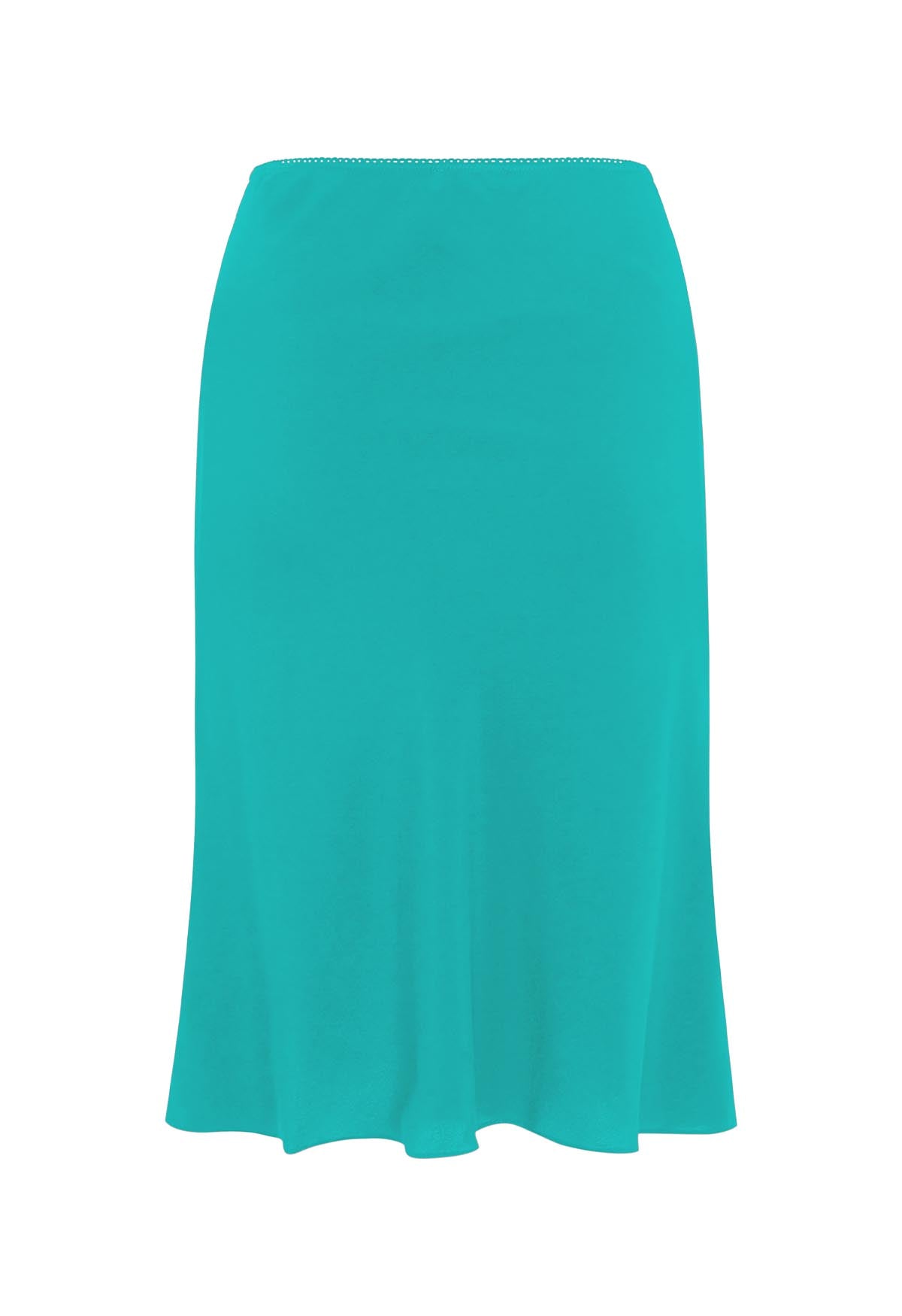 Bias Knee Skirt Turchese