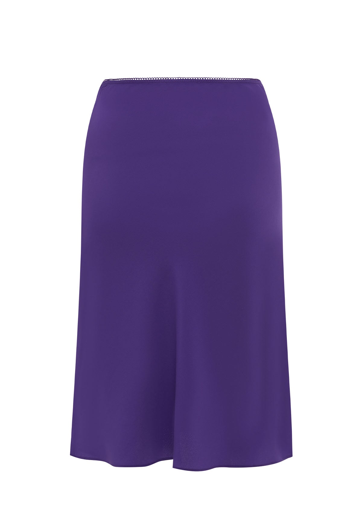 Bias Knee Skirt Viola Silk