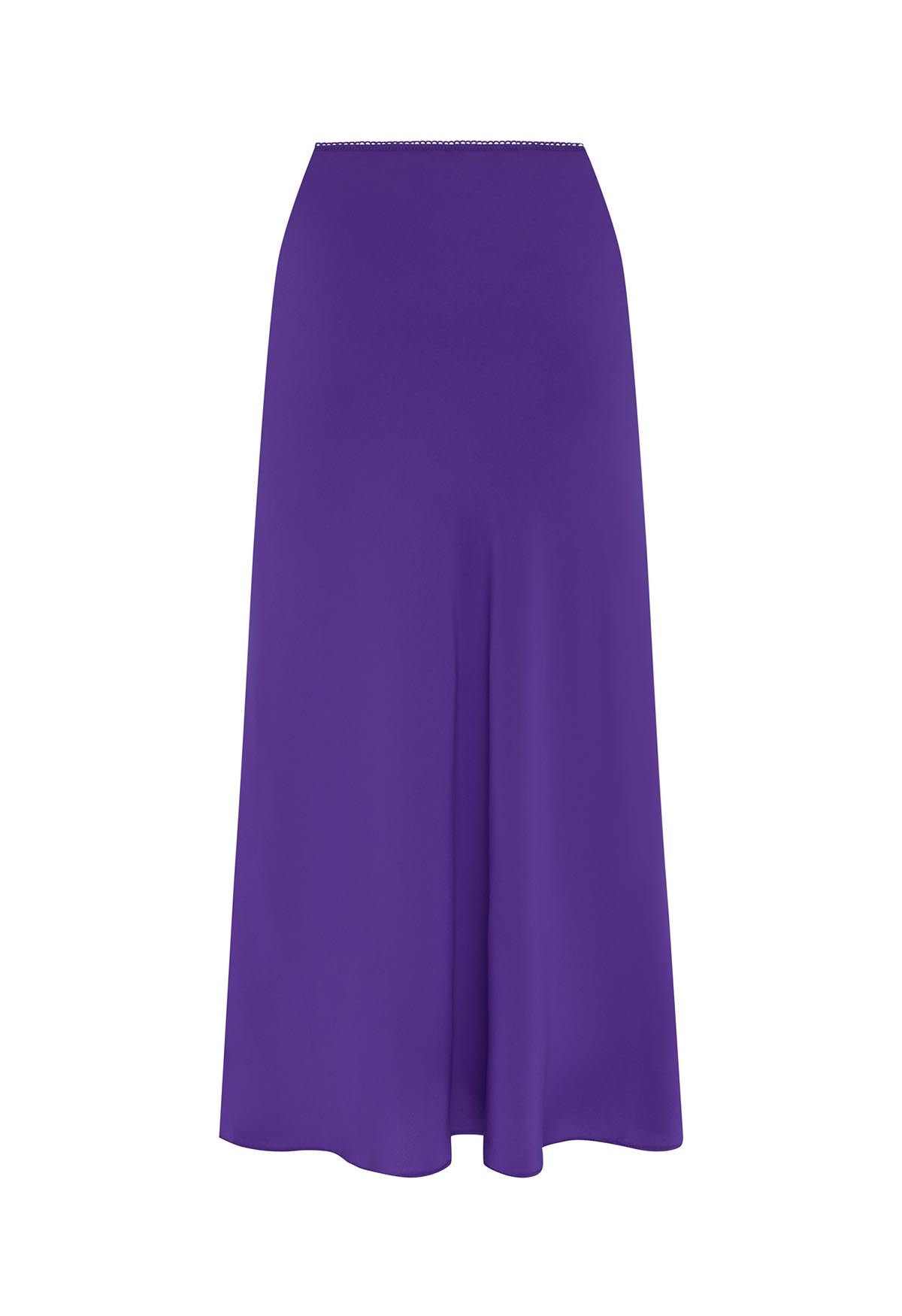 Bias Mid Skirt Viola