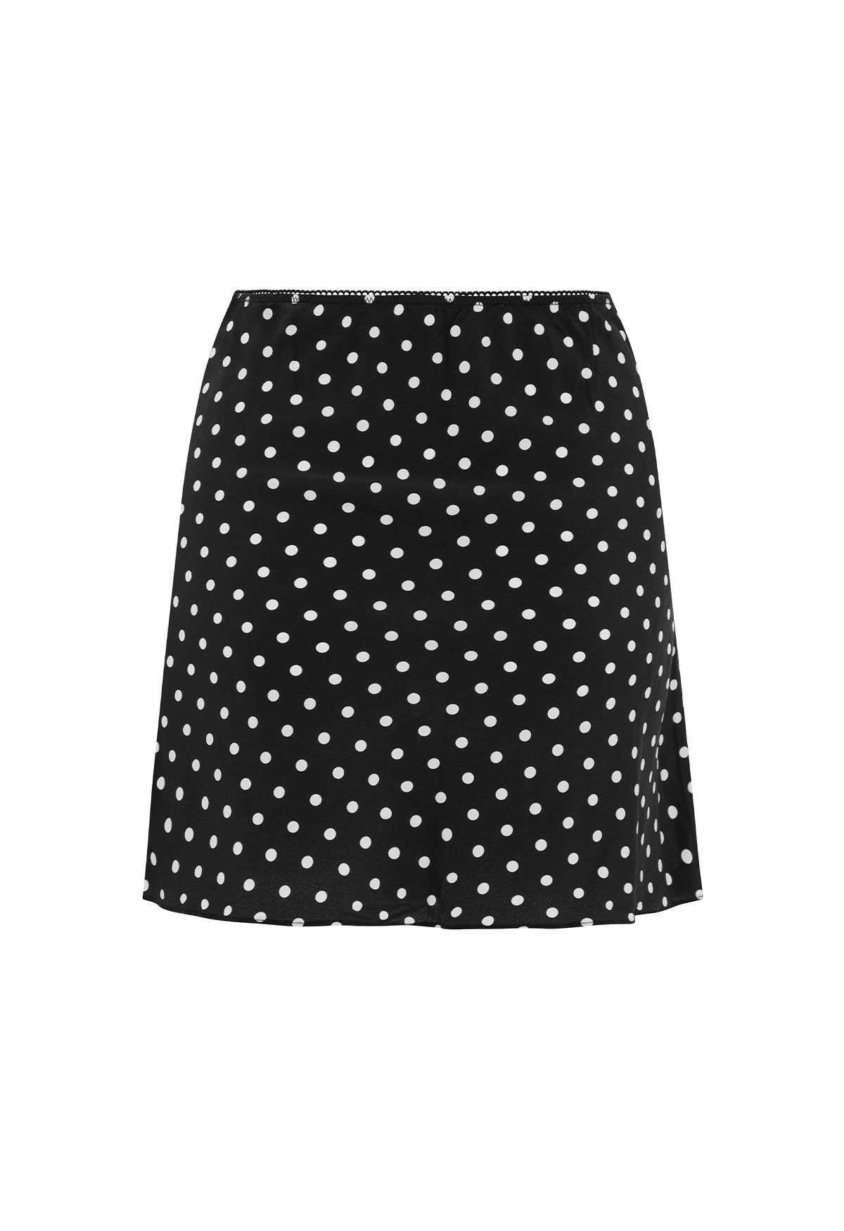 Bias Mini Skirt Pois Nera