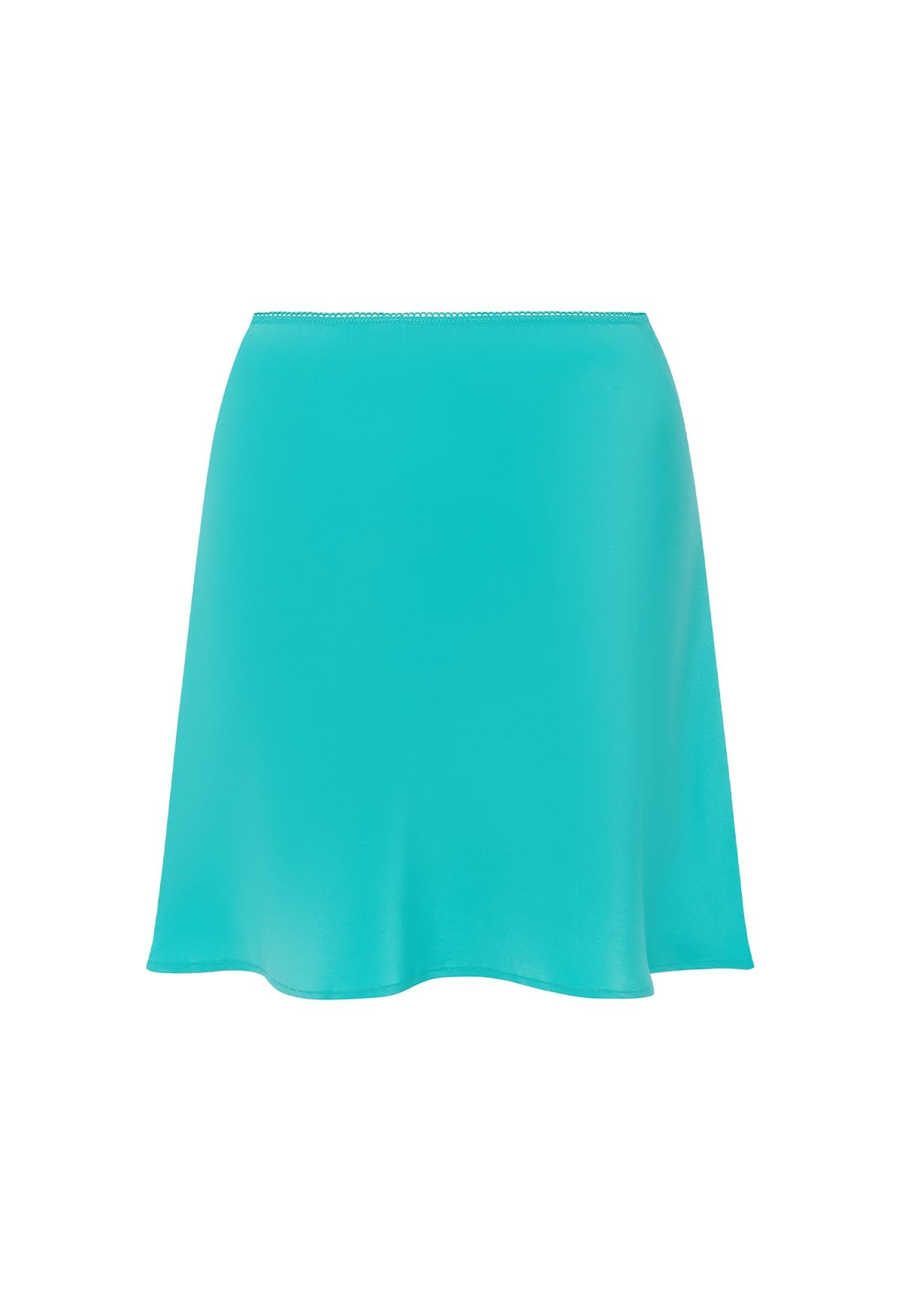 Bias Mini Skirt Turchese
