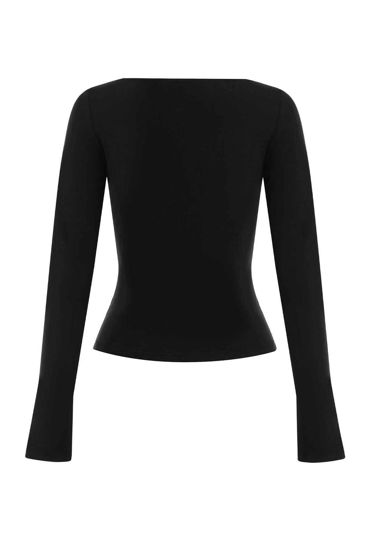 Button-Through Long Sleeve Top Nera