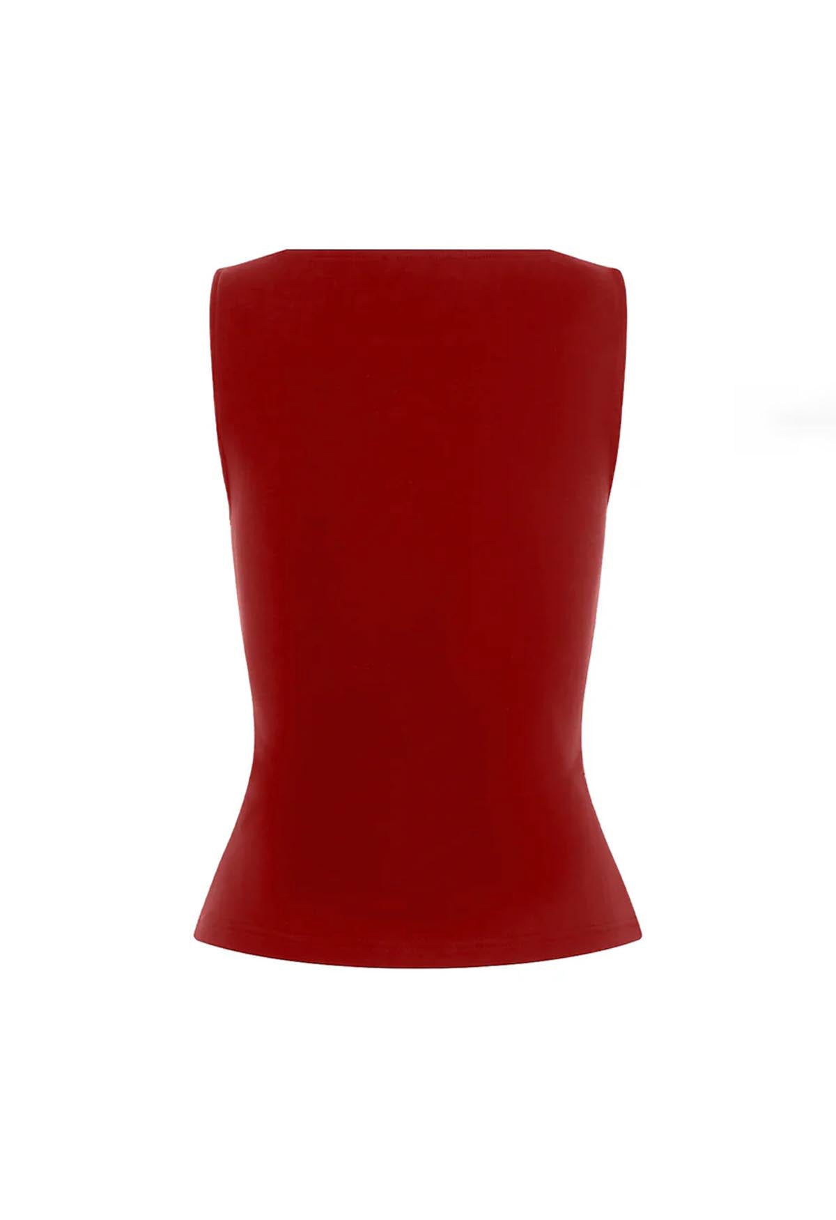 Button-Through Tank Rossa