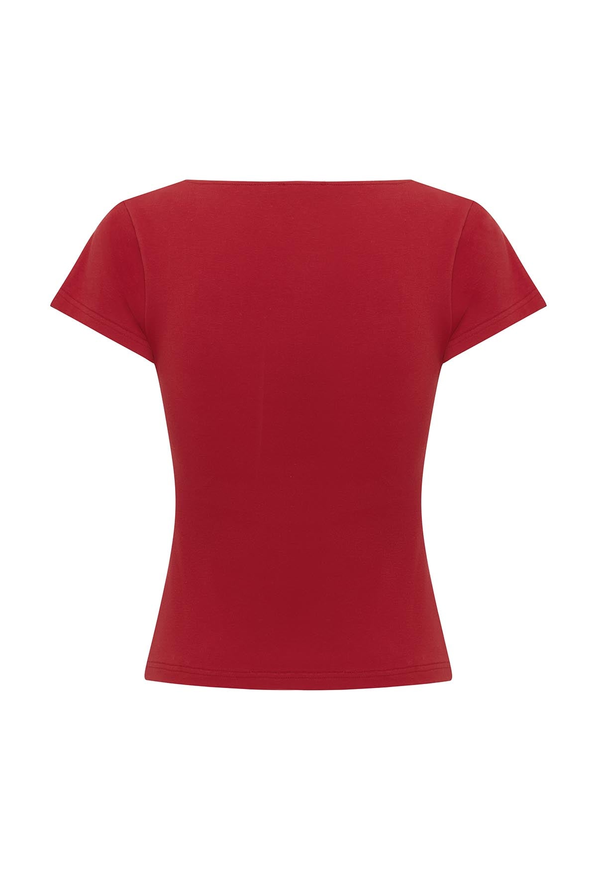 Button-Through Tee Rossa