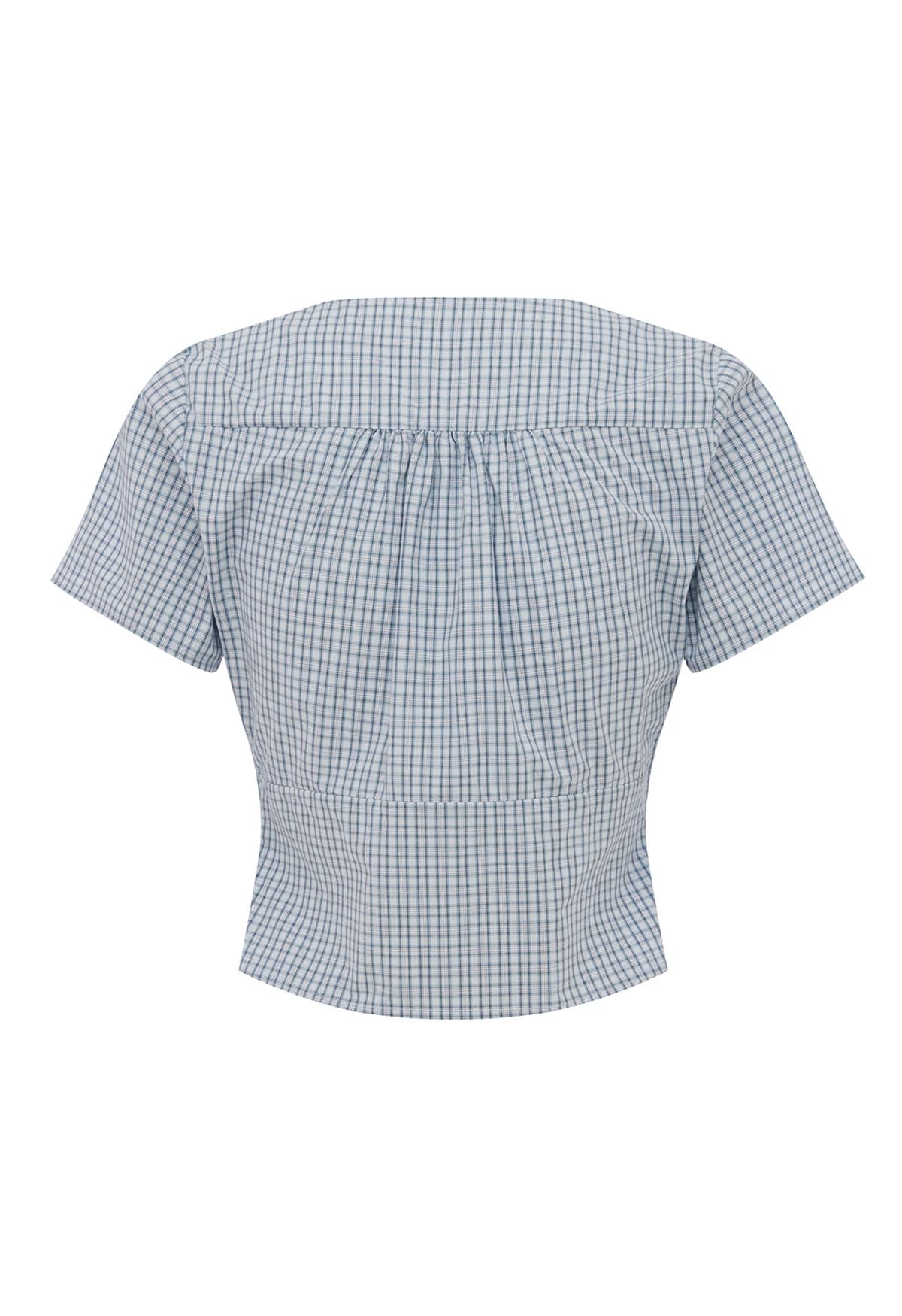 Cap-Sleeve Top Cielo Check
