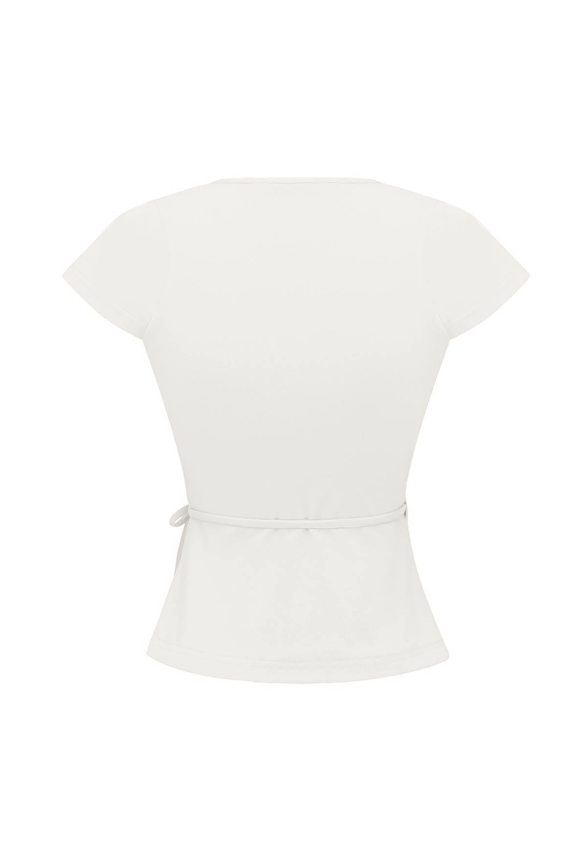 Cap-Sleeve Wrap Top Bianca