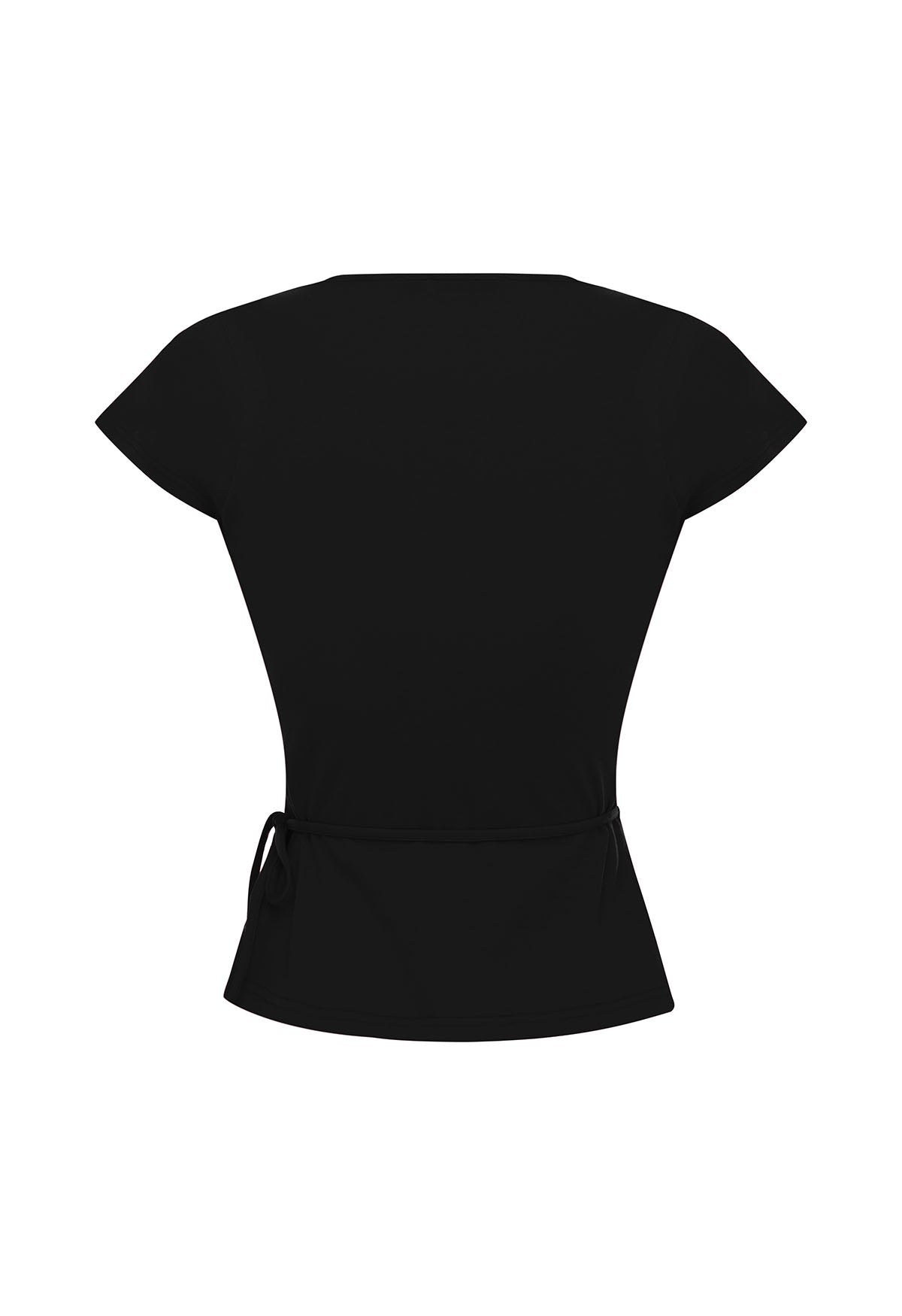 Cap-Sleeve Wrap Top Nera