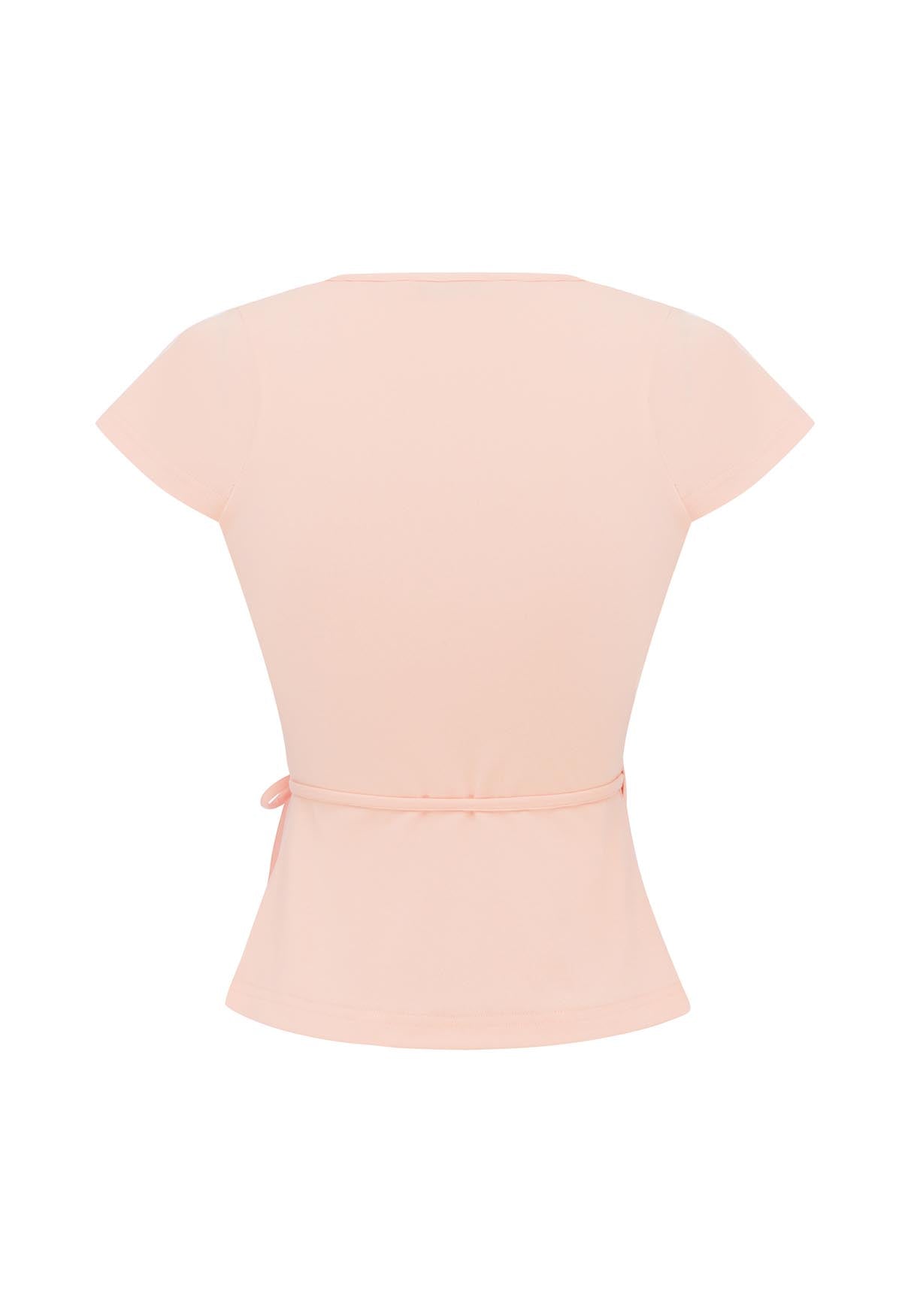 Cap-Sleeve Wrap Top Petalo