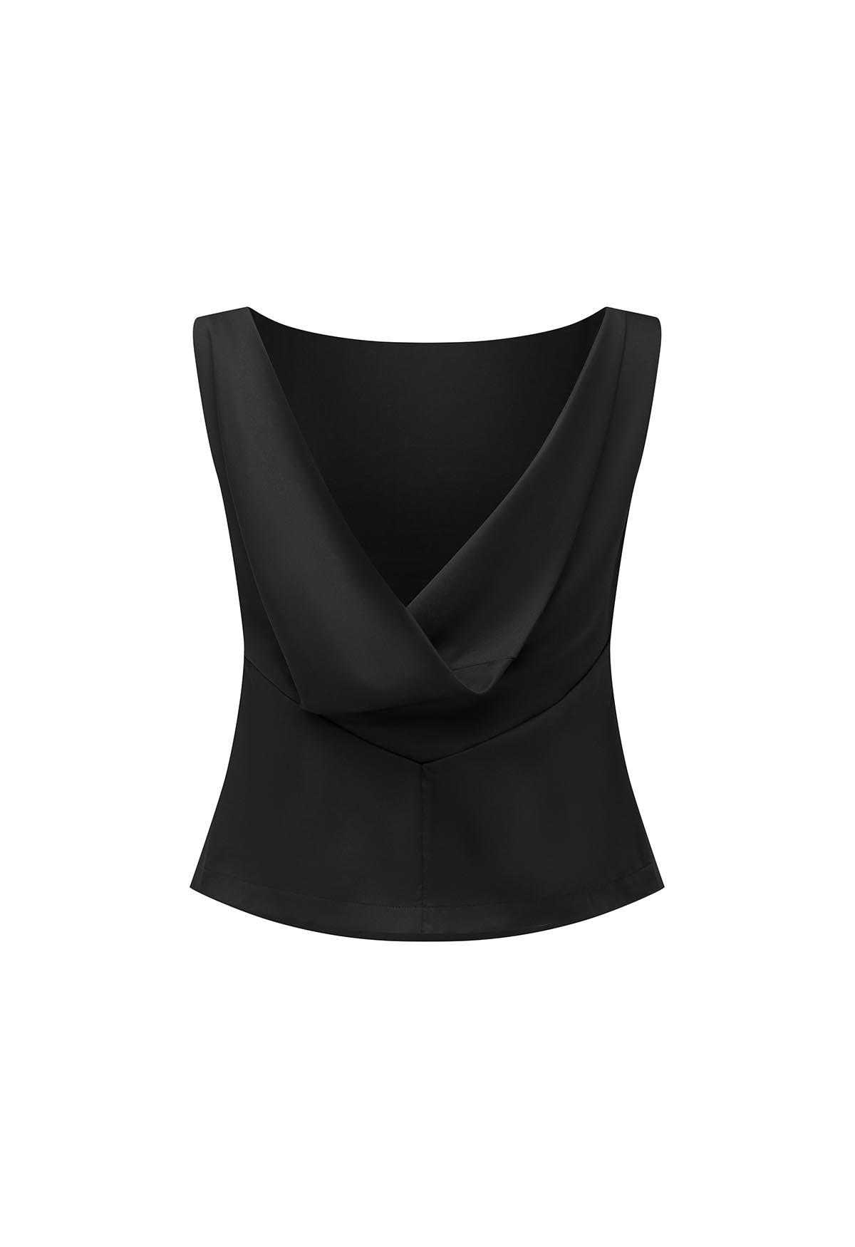Cowl Back Top Nera