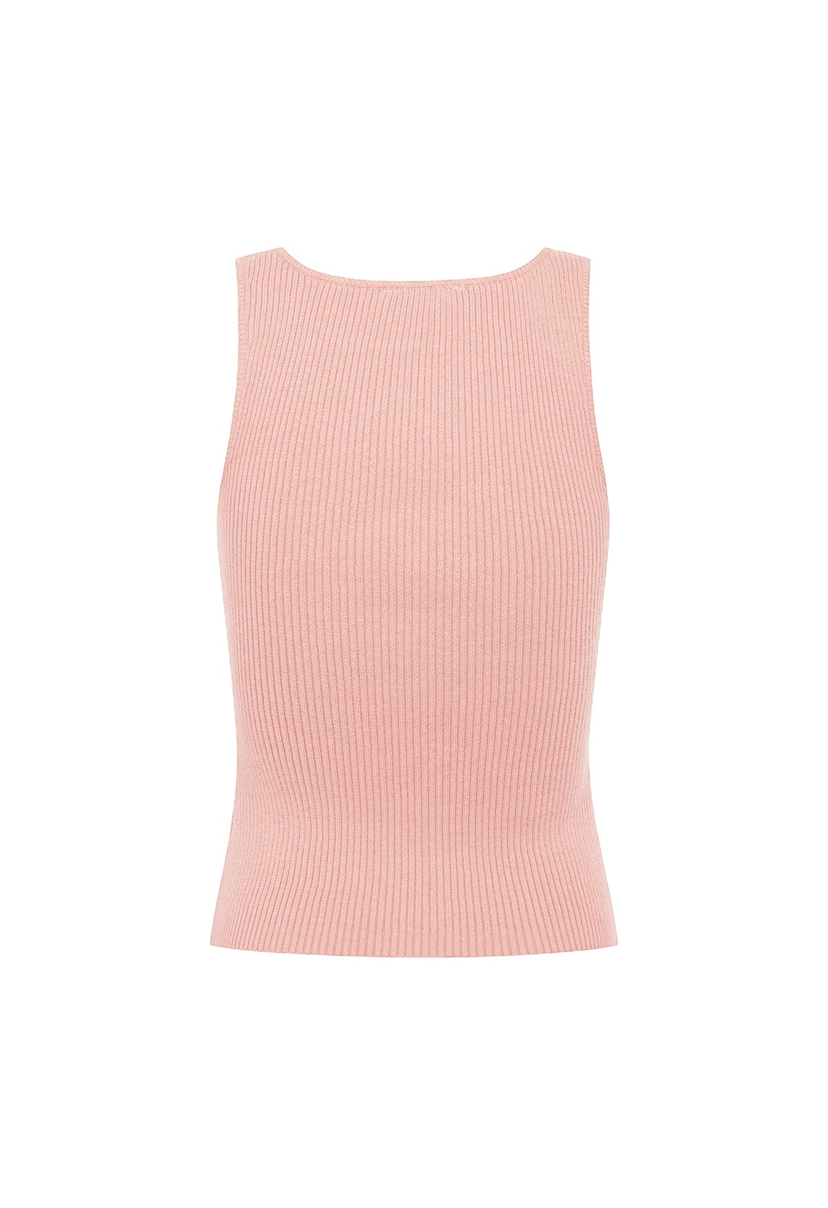 Key-Hole Knit Tank Rosa