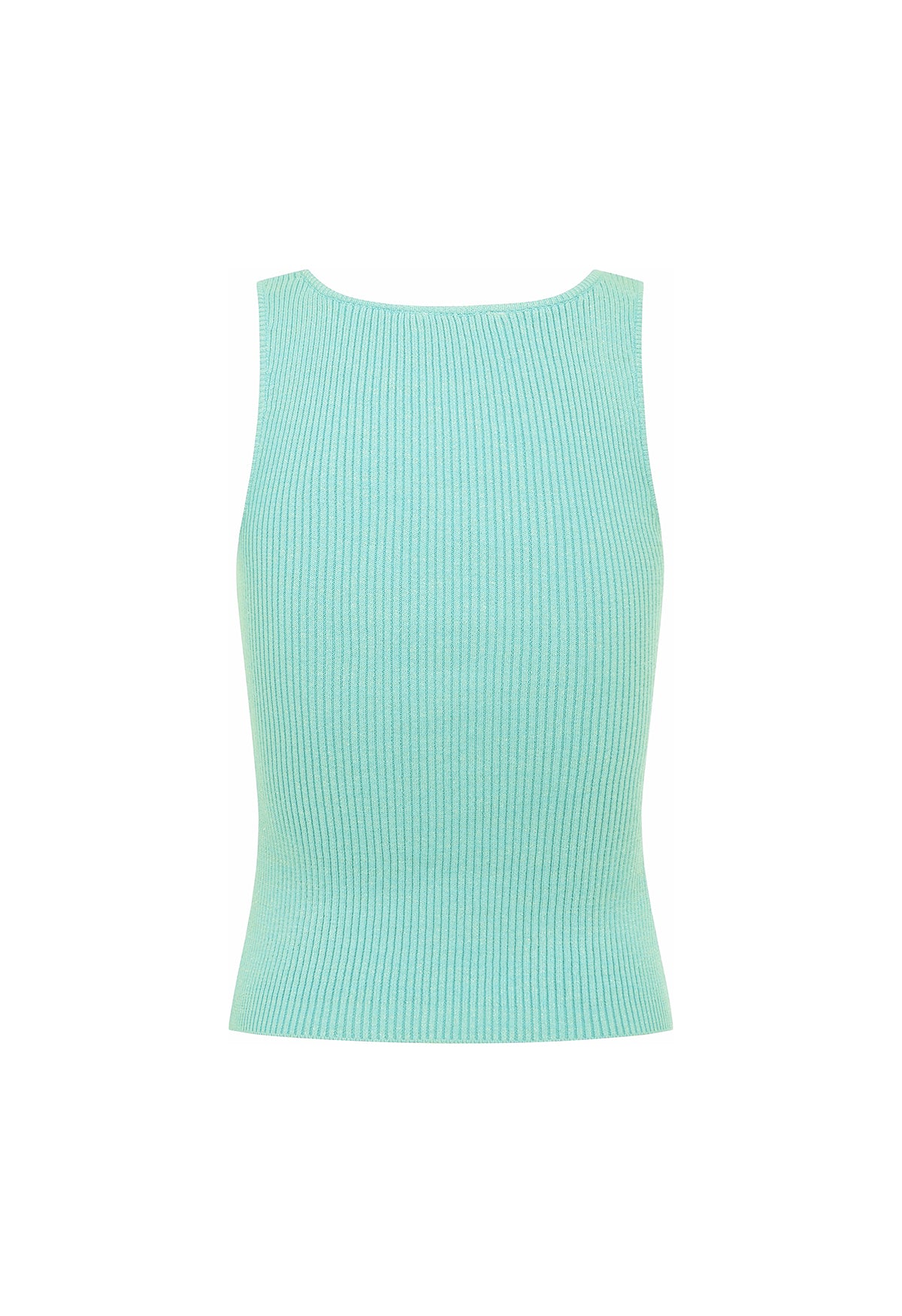 Key-Hole Knit Tank Seafoam