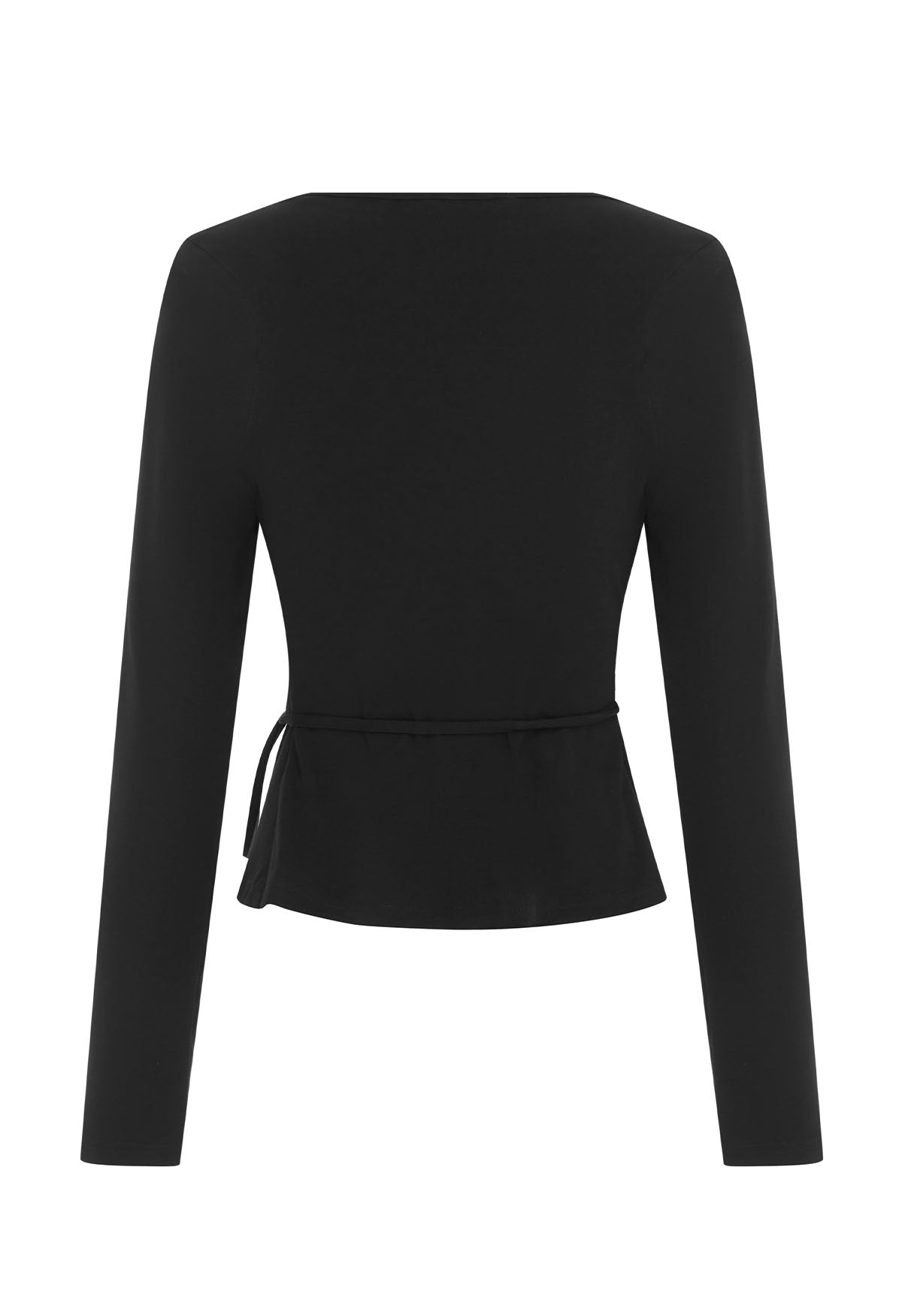Long Sleeve Wrap Top Nera