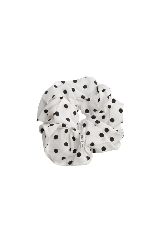 Oversized Scrunchie Pois Bianca