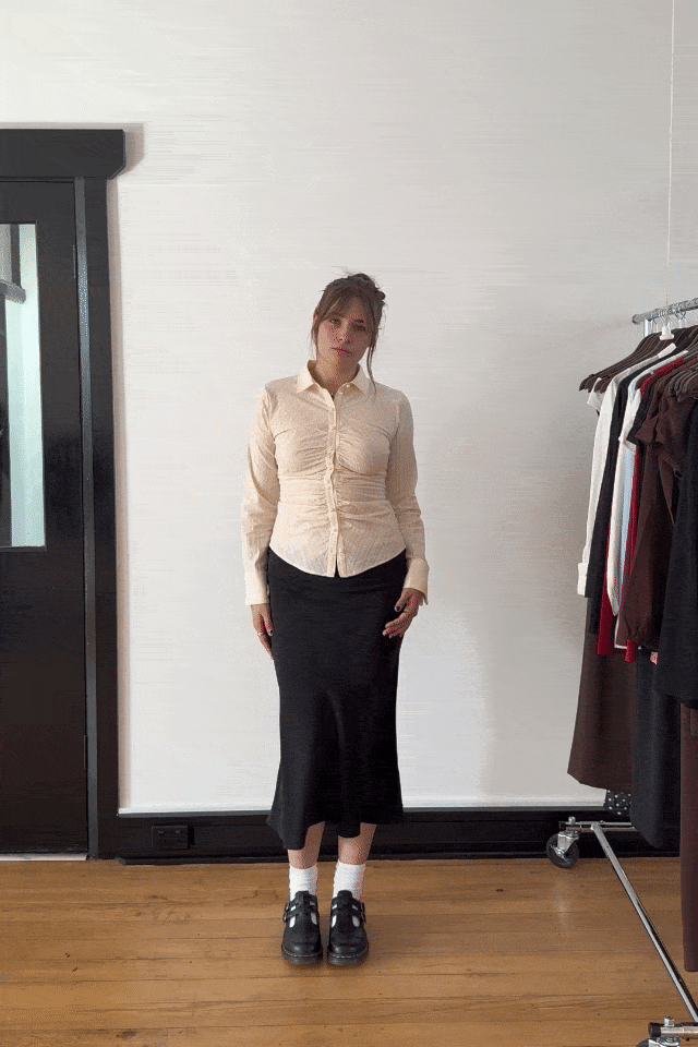 Bias Mid Skirt Nera