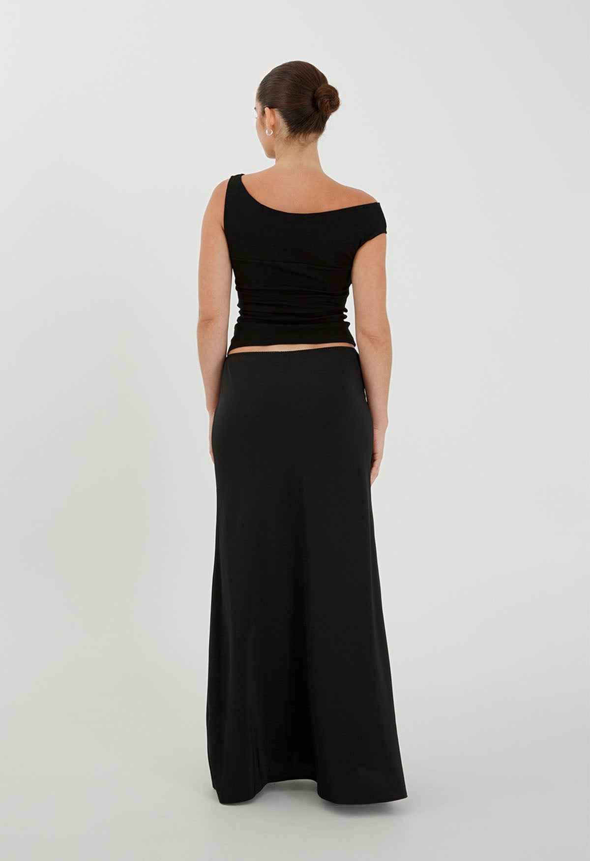 Asym Bardot Top Nera