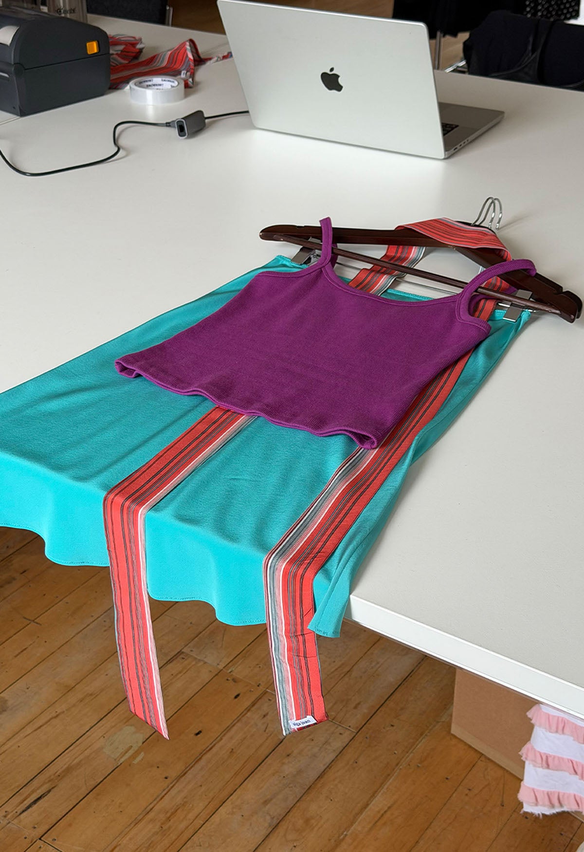Bias Knee Skirt Turchese (previous production)