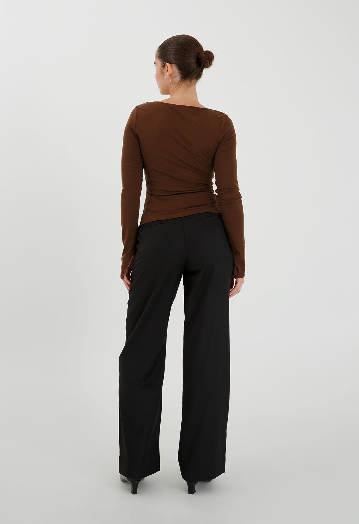 Button-Through Long Sleeve Top Ciocco