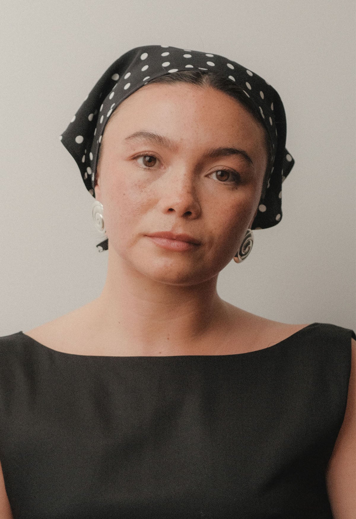Headscarf Pois Nera