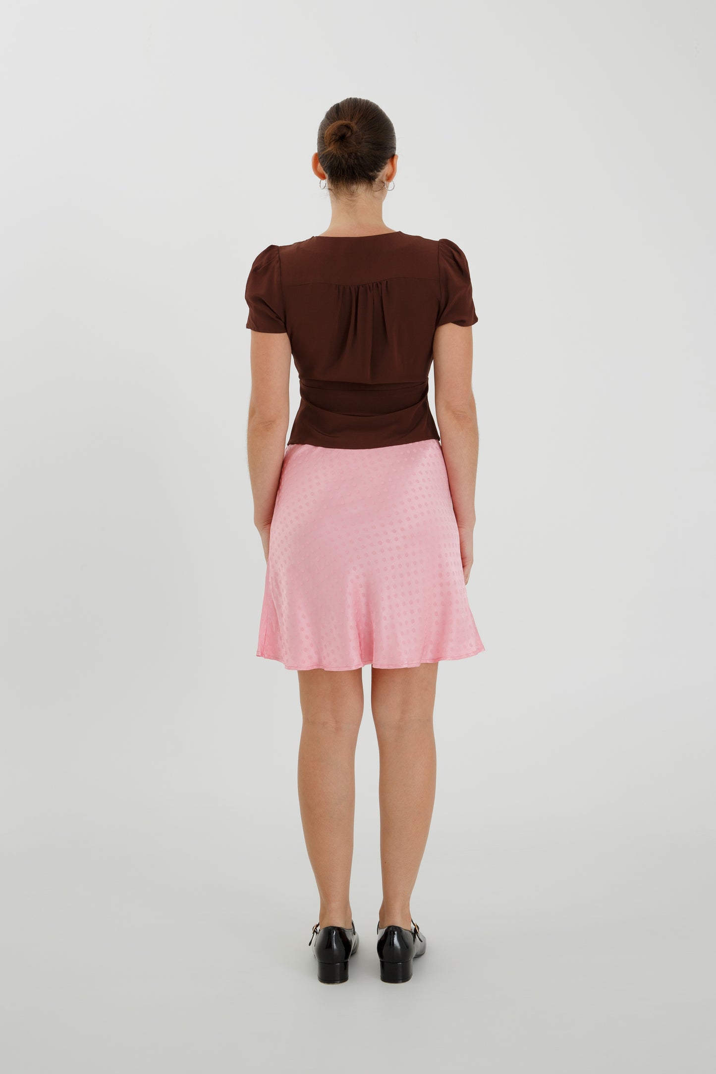 Bias Mini Skirt Jacquard Rosa