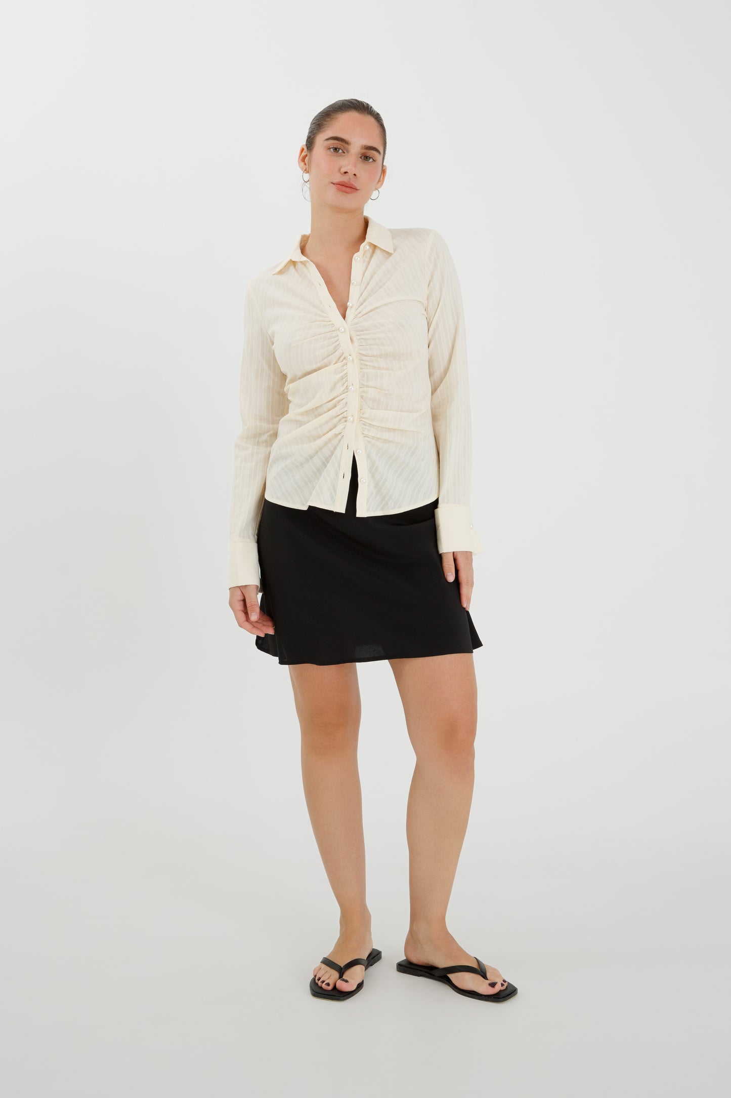 Ruched Front Shirt Burro