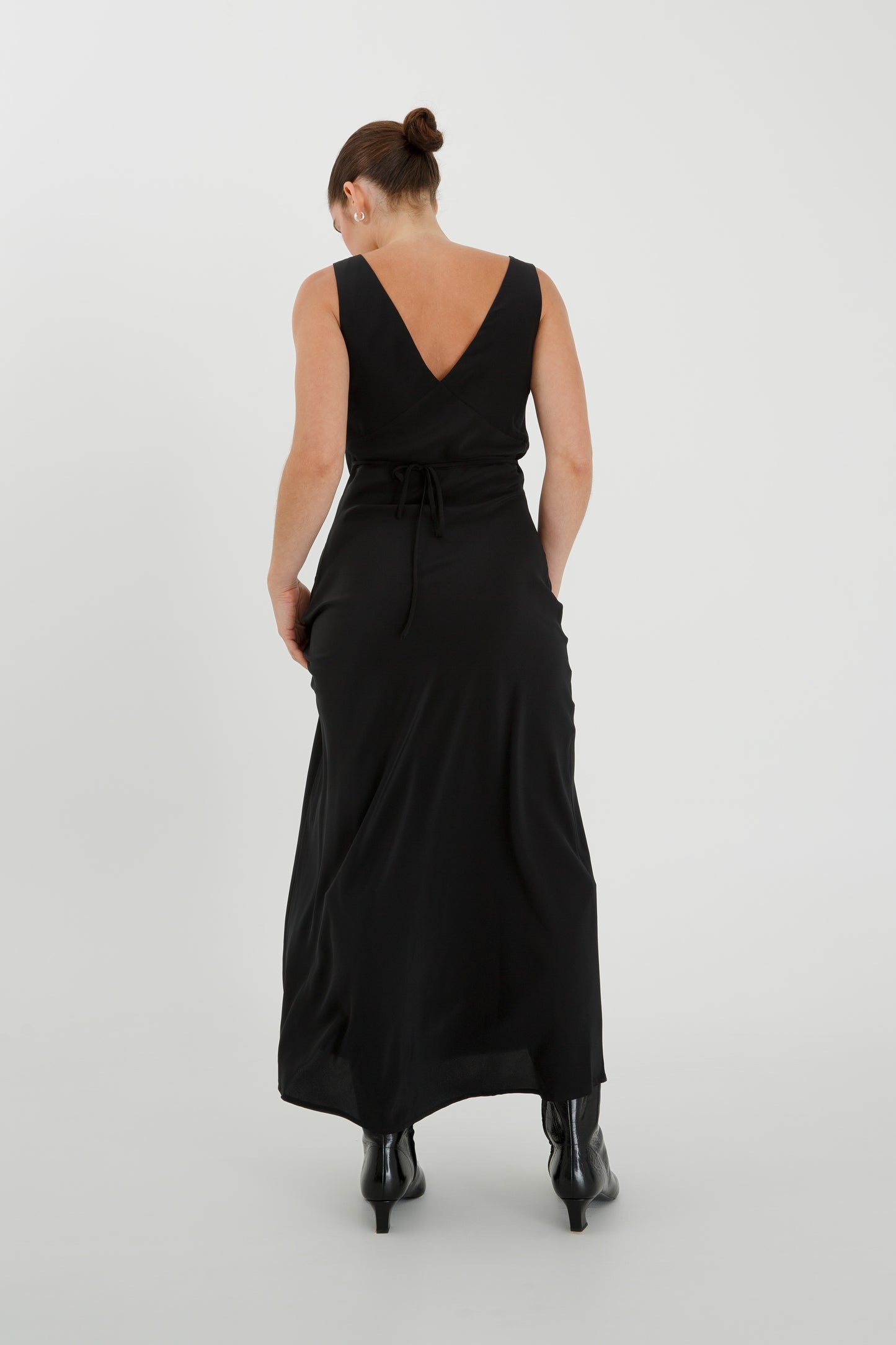 Plunge Bias Dress Nera