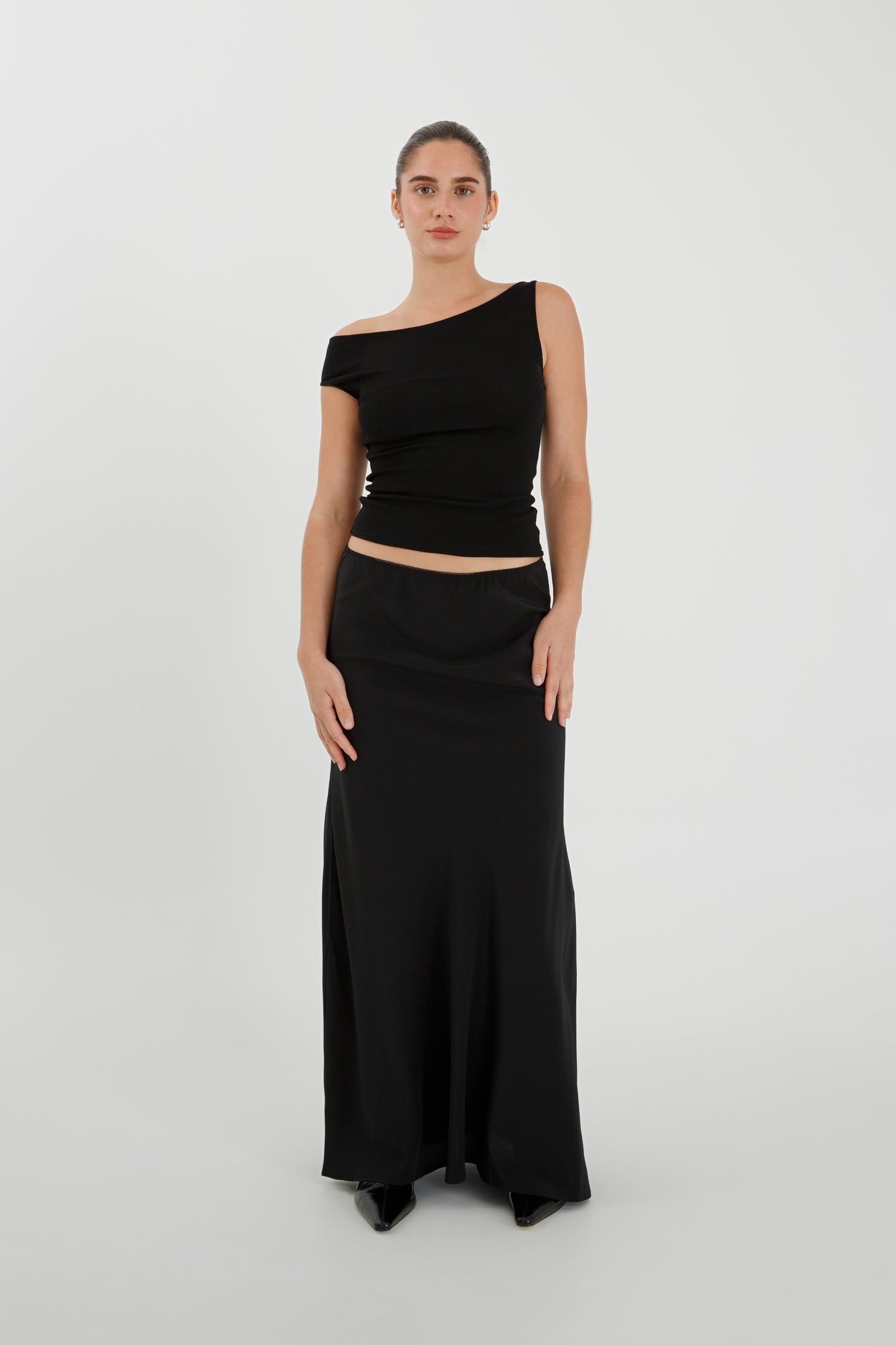 Bias Ankle Skirt Nera