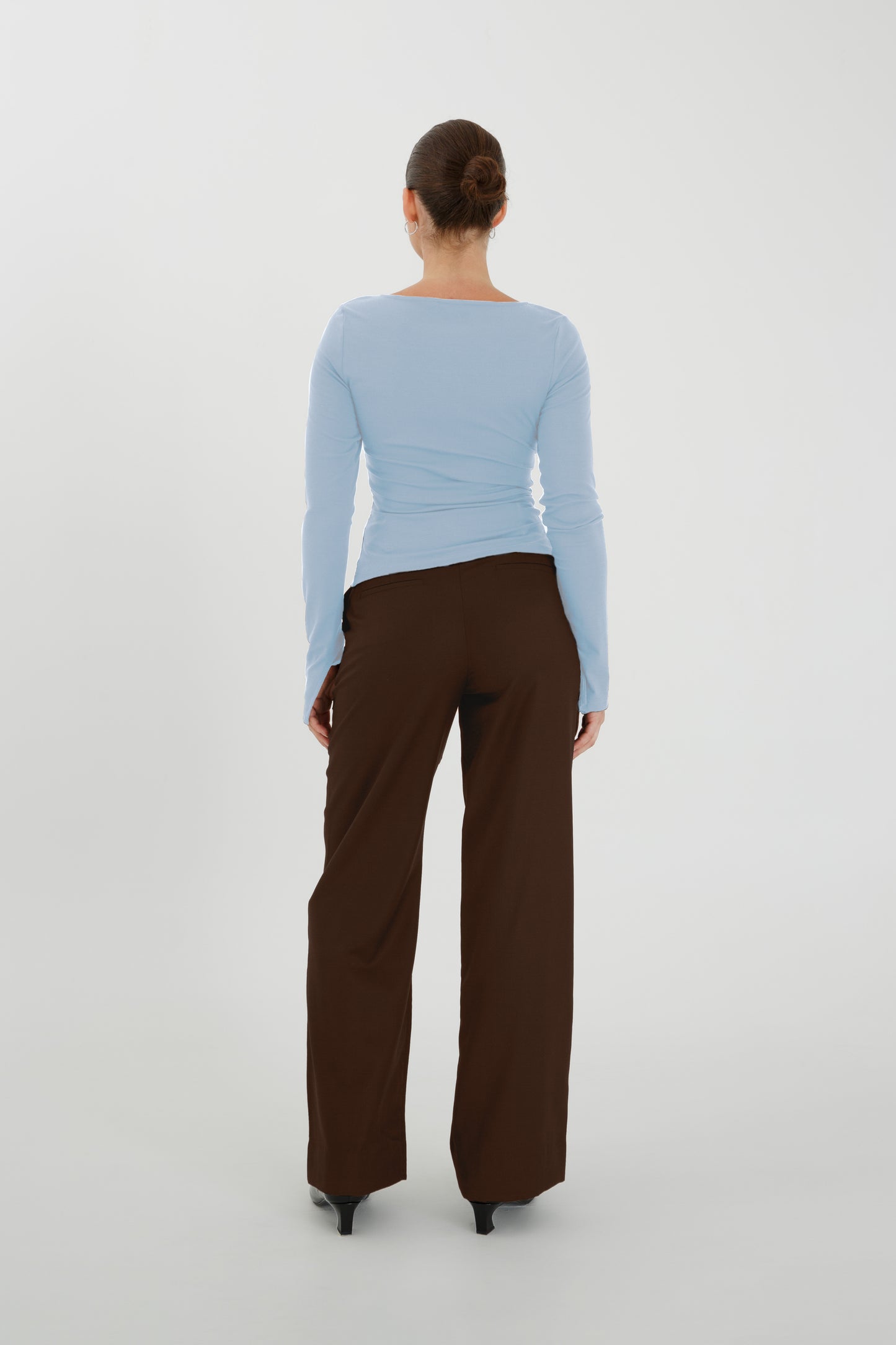Button-Through Long Sleeve Top Cielo