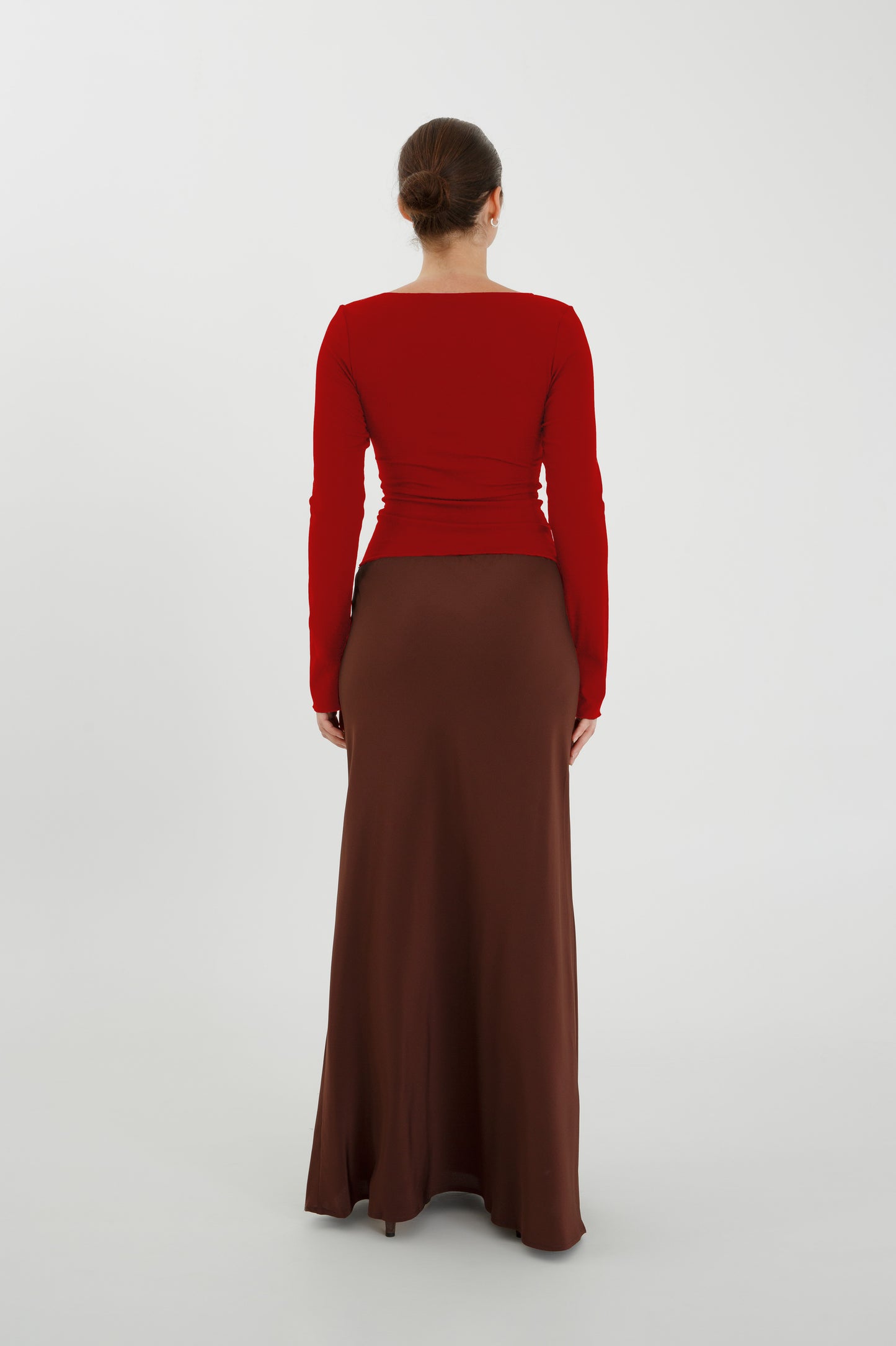 Button-Through Long Sleeve Top Rossa