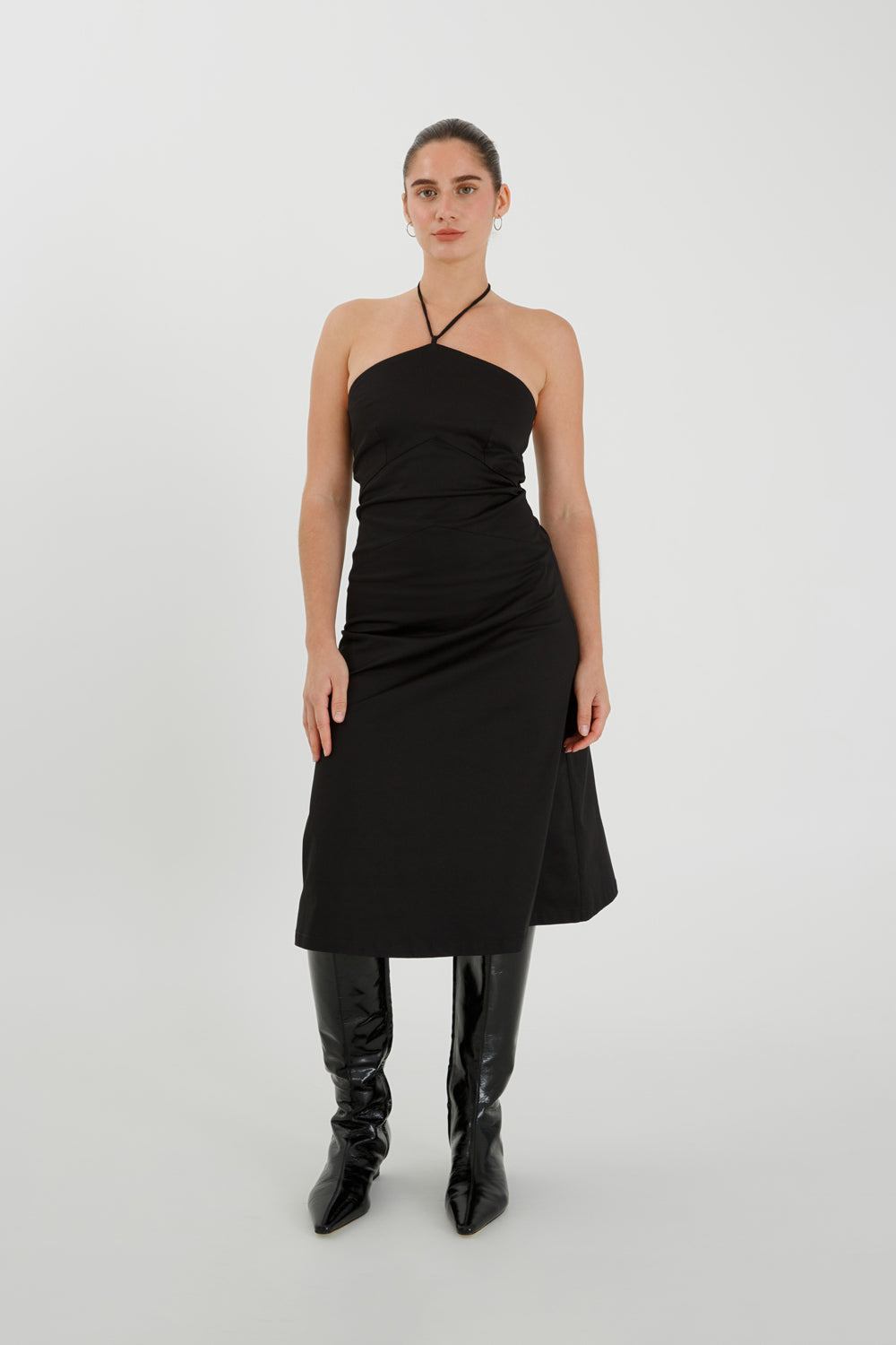 Chevron Seam Dress Nera