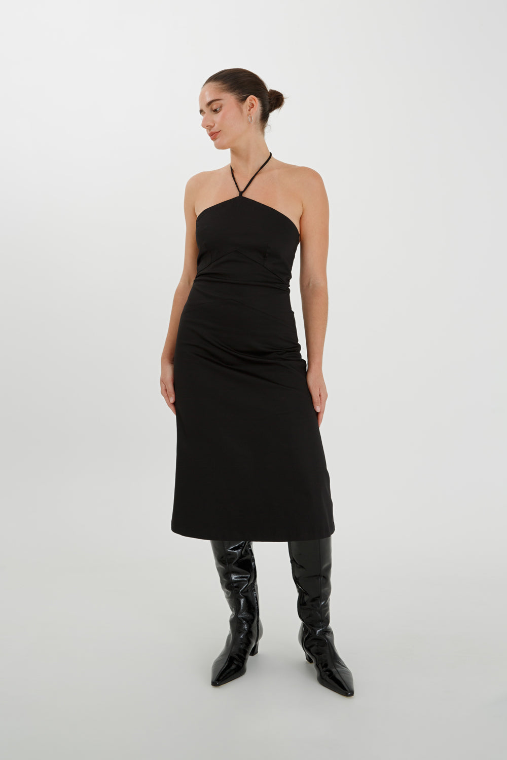 Chevron Seam Dress Nera