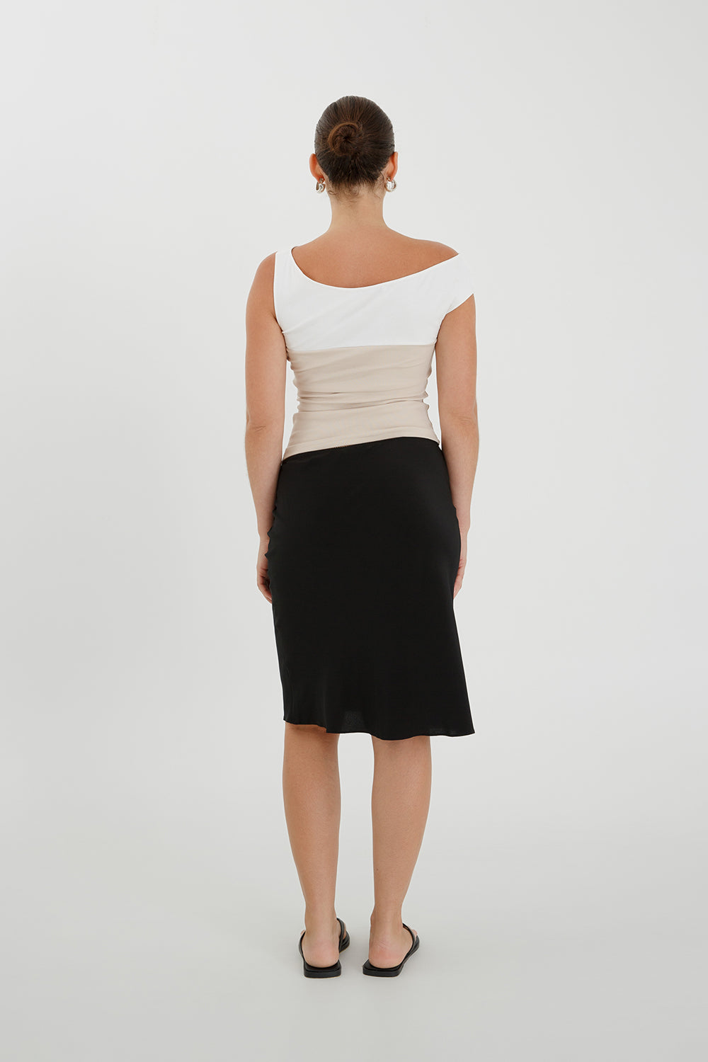 Asym Bardot Top Latte