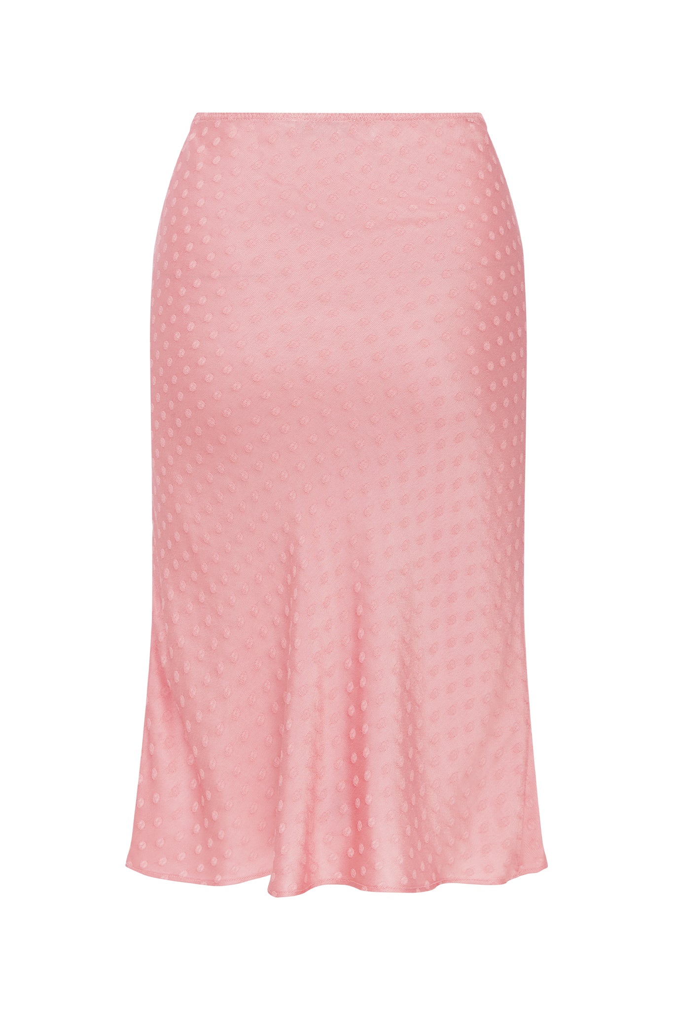 Bias Knee Skirt Jacquard Rosa