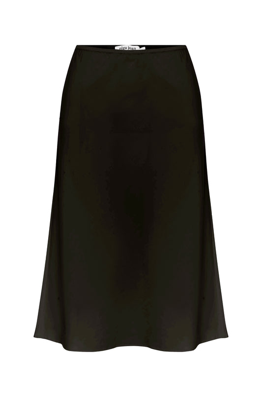 Bias Knee Skirt Nera Tencel