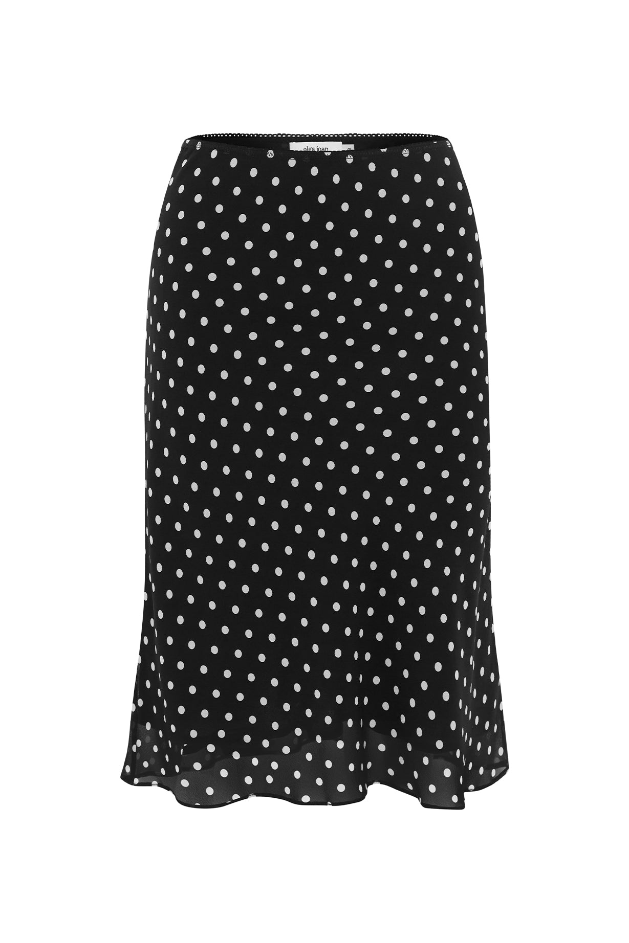 Bias Knee Skirt Pois Nera (first production run)