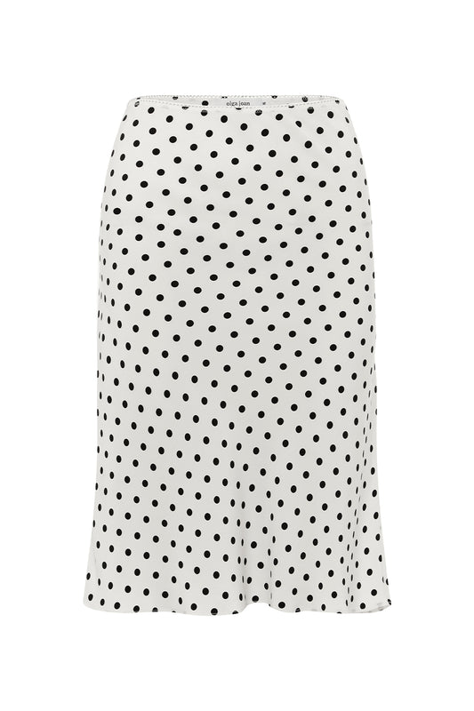 Bias Knee Skirt Pois Bianca