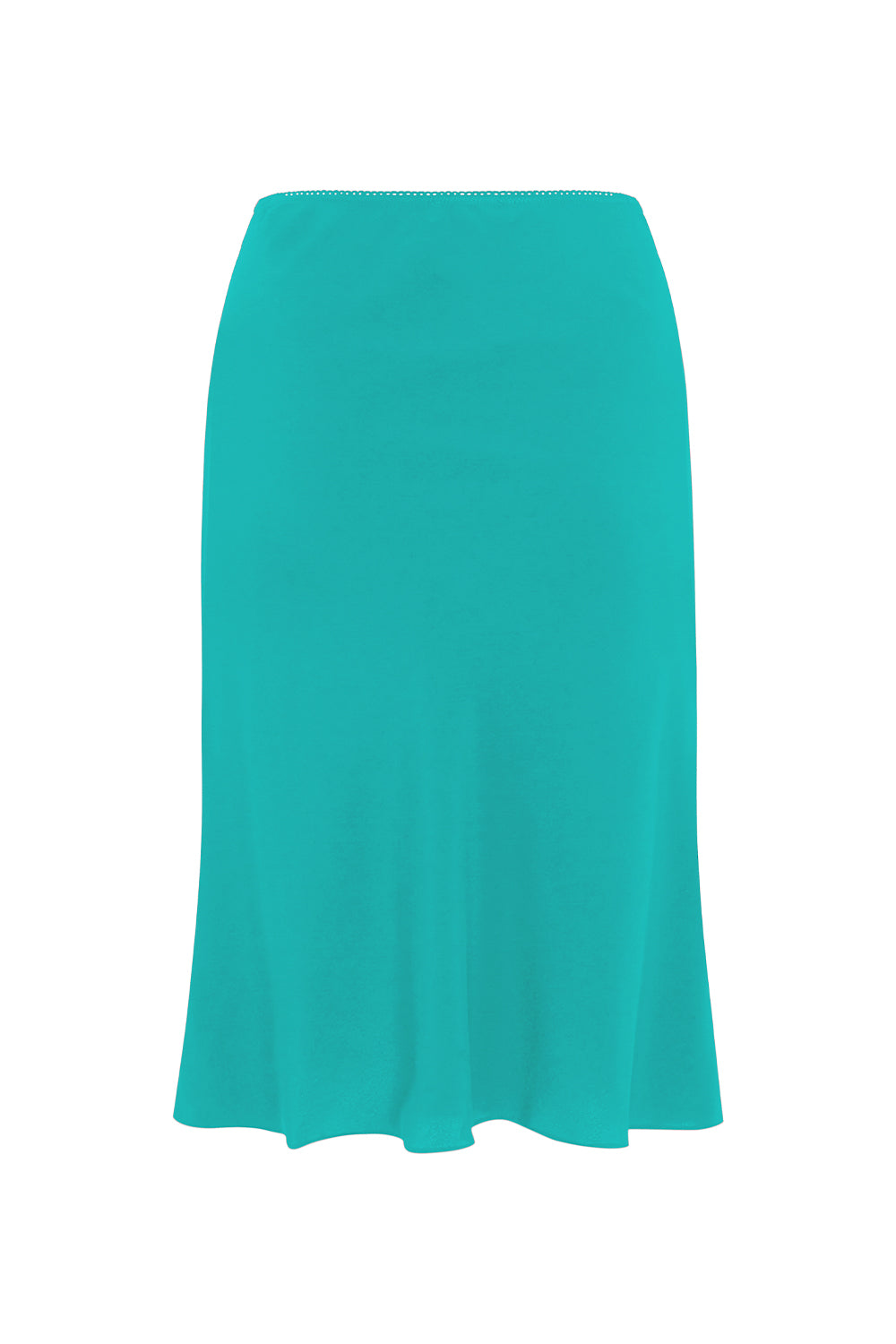 Bias Knee Skirt Turchese
