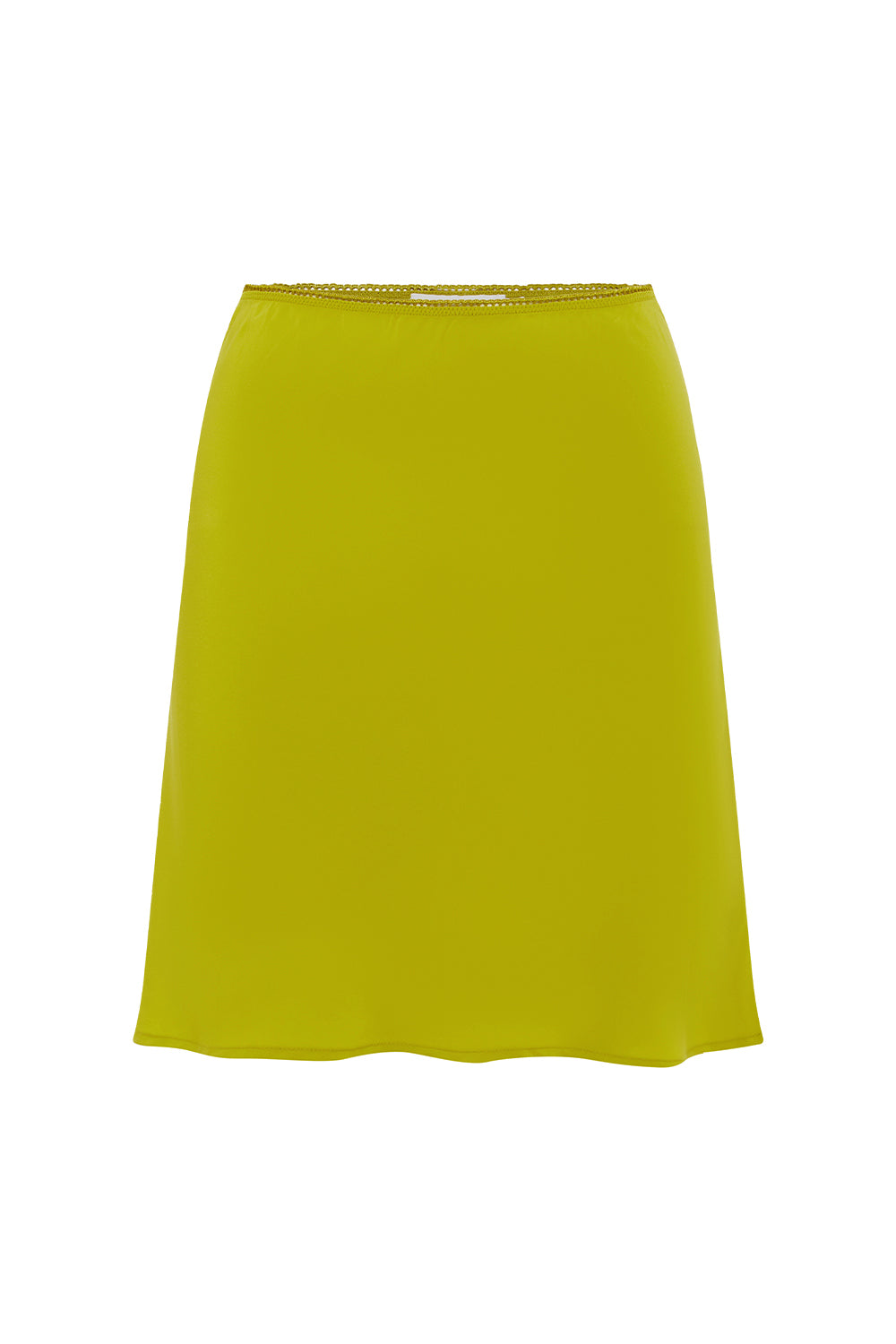 Bias Mini Skirt Chartreuse