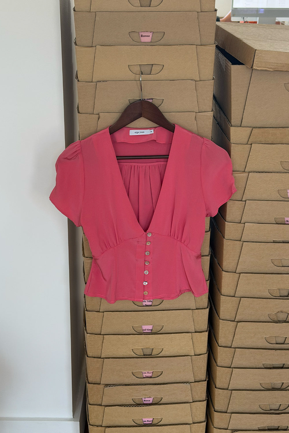 Cap-Sleeve Top Rosa Rosa