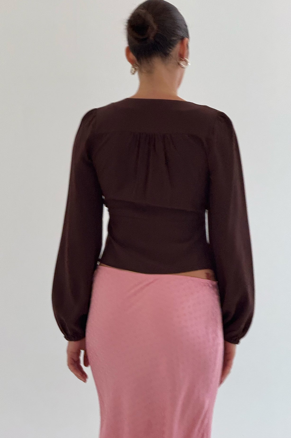 Button-Through Long Sleeve Blouse Ciocco
