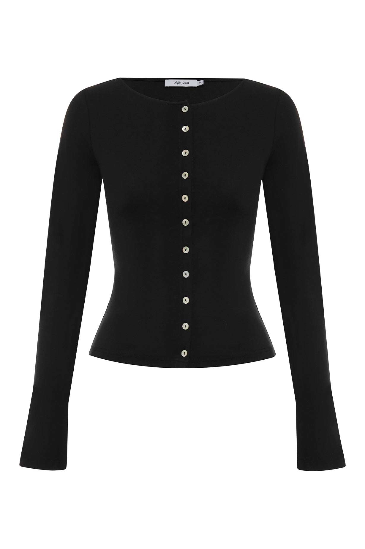 Button-Through Long Sleeve Top Nera