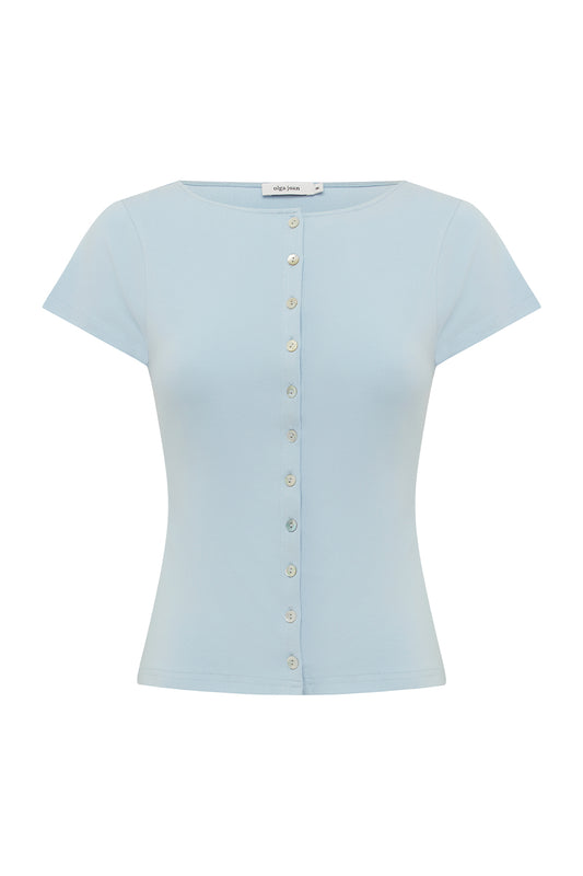 Button-Through Tee Cielo