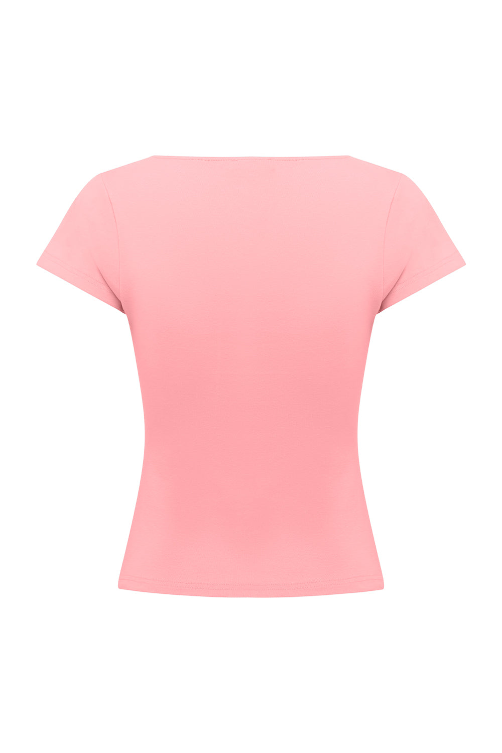 Button-Through Tee Rosa