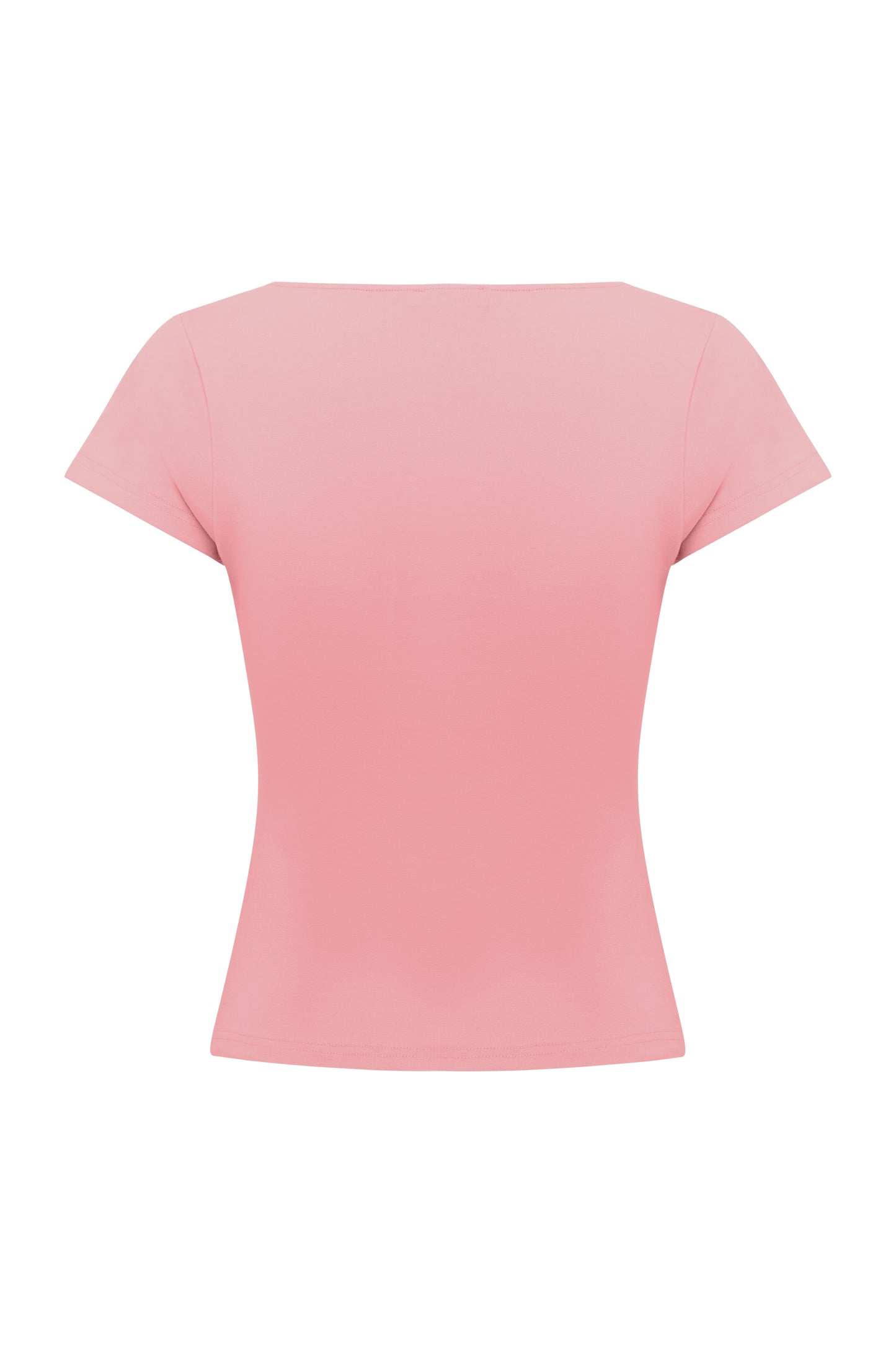 Button-Through Tee Rosa