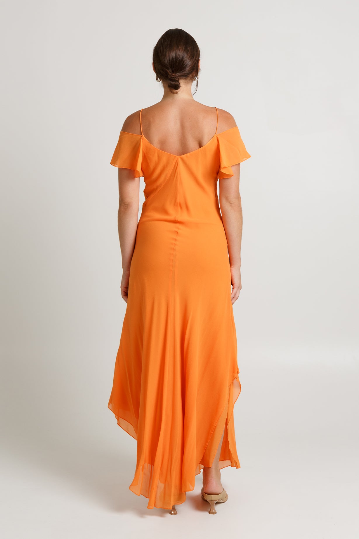 Flutter-Sleeve Dress Carota