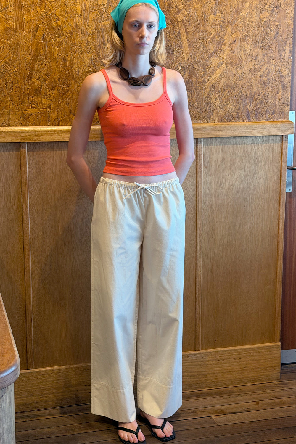 Ribbed Singlet Corallo