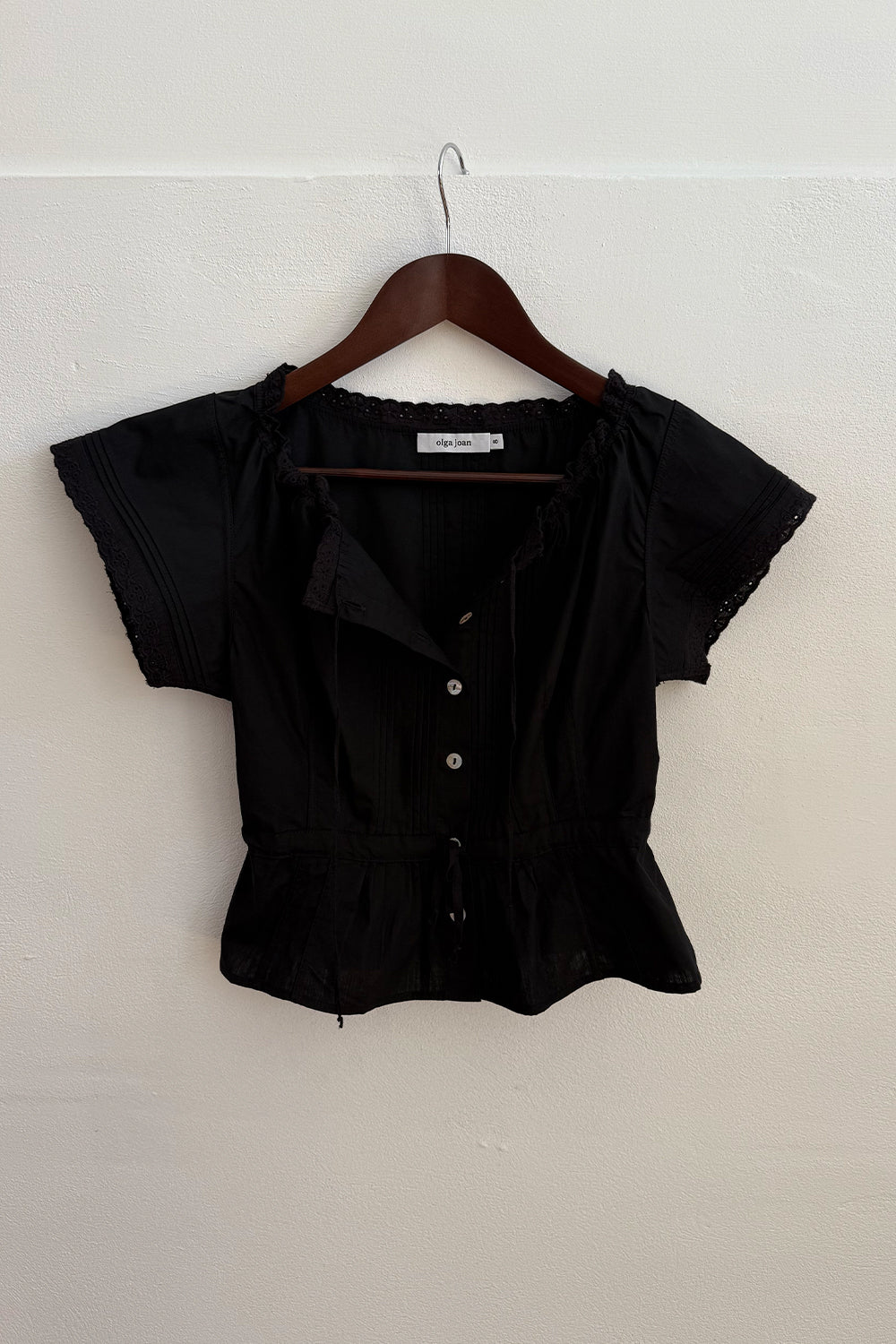 Pintuck Blouse Nera
