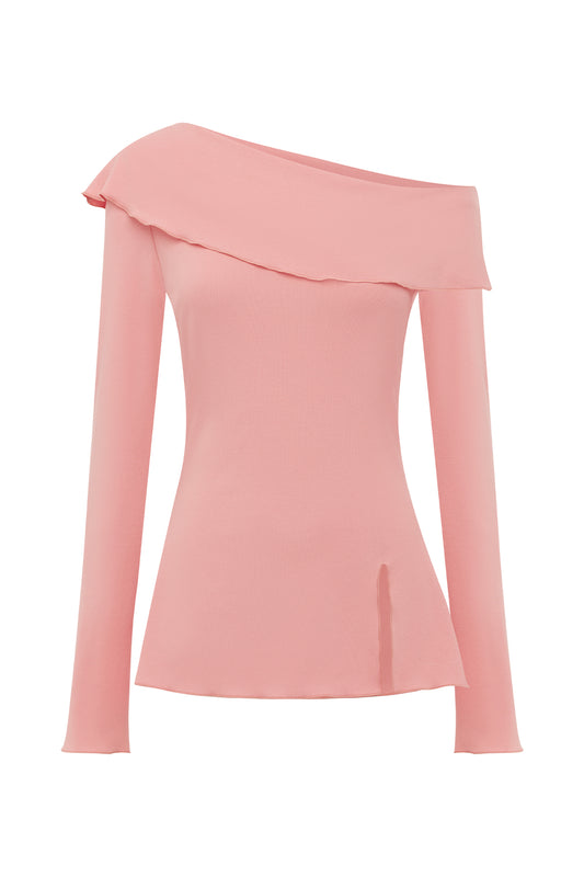 Bardot Long Sleeve Top Rosa